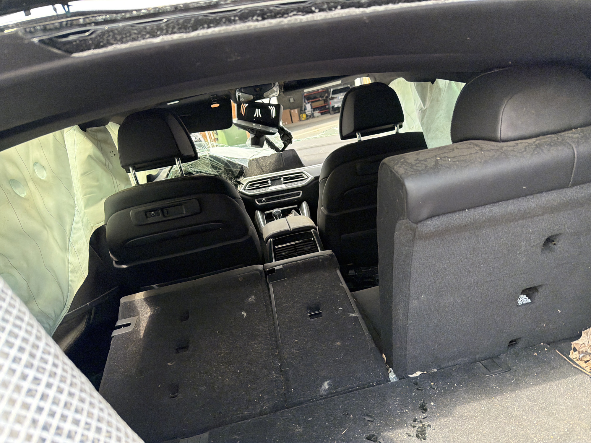 Black SUV damaged in collision in Burgas, Bulgaria