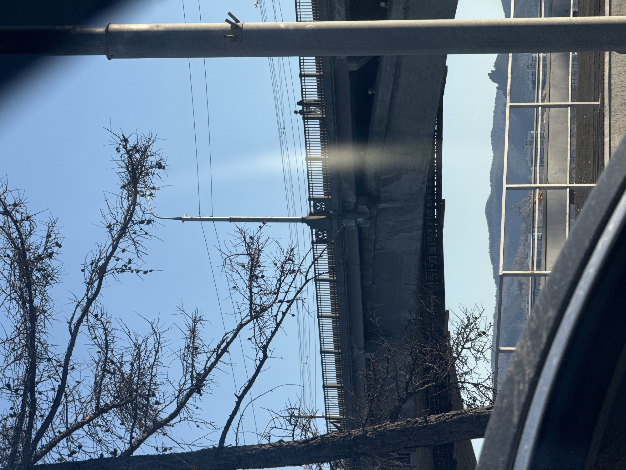 Two figures spotted on concrete bridge in Krasnoyarsk