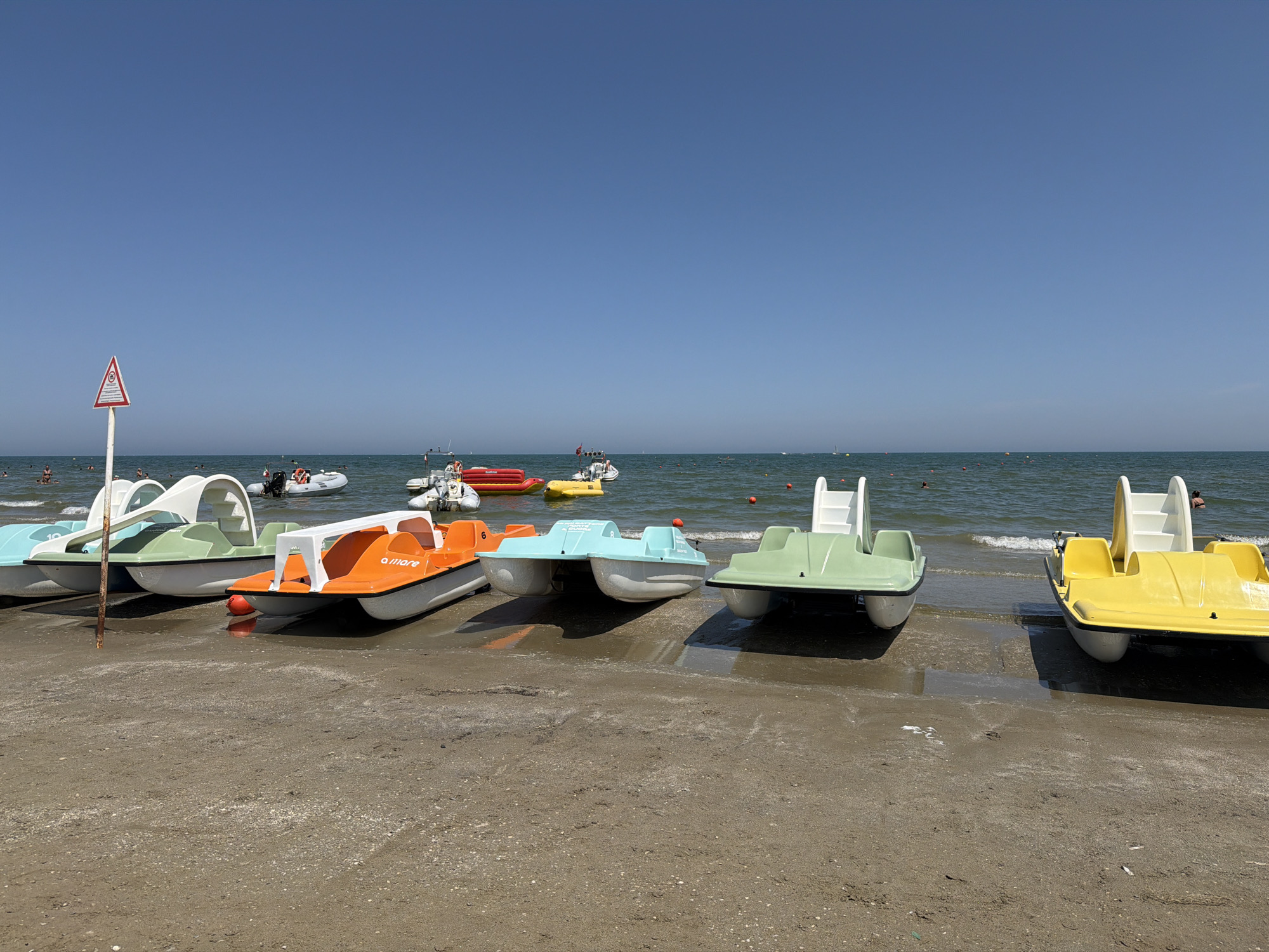 Sunny morning on the Adriatic at Rimini's beach