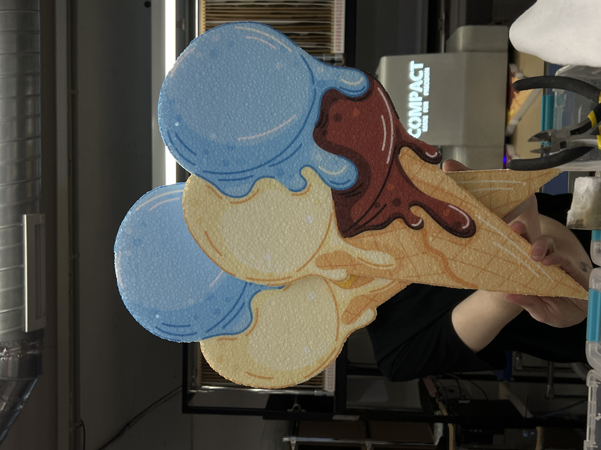 Morning craft workshop produces colorful cutouts alongside breakfast items