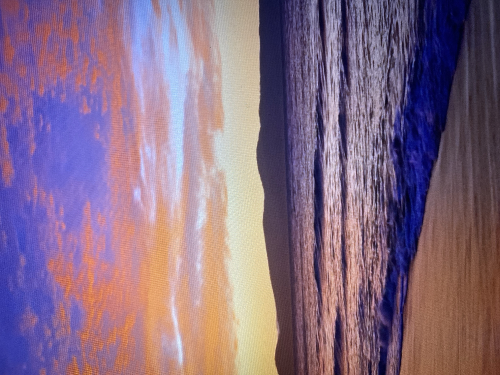 Sunset colors over a calm beach in Parvomaitsi, Bulgaria