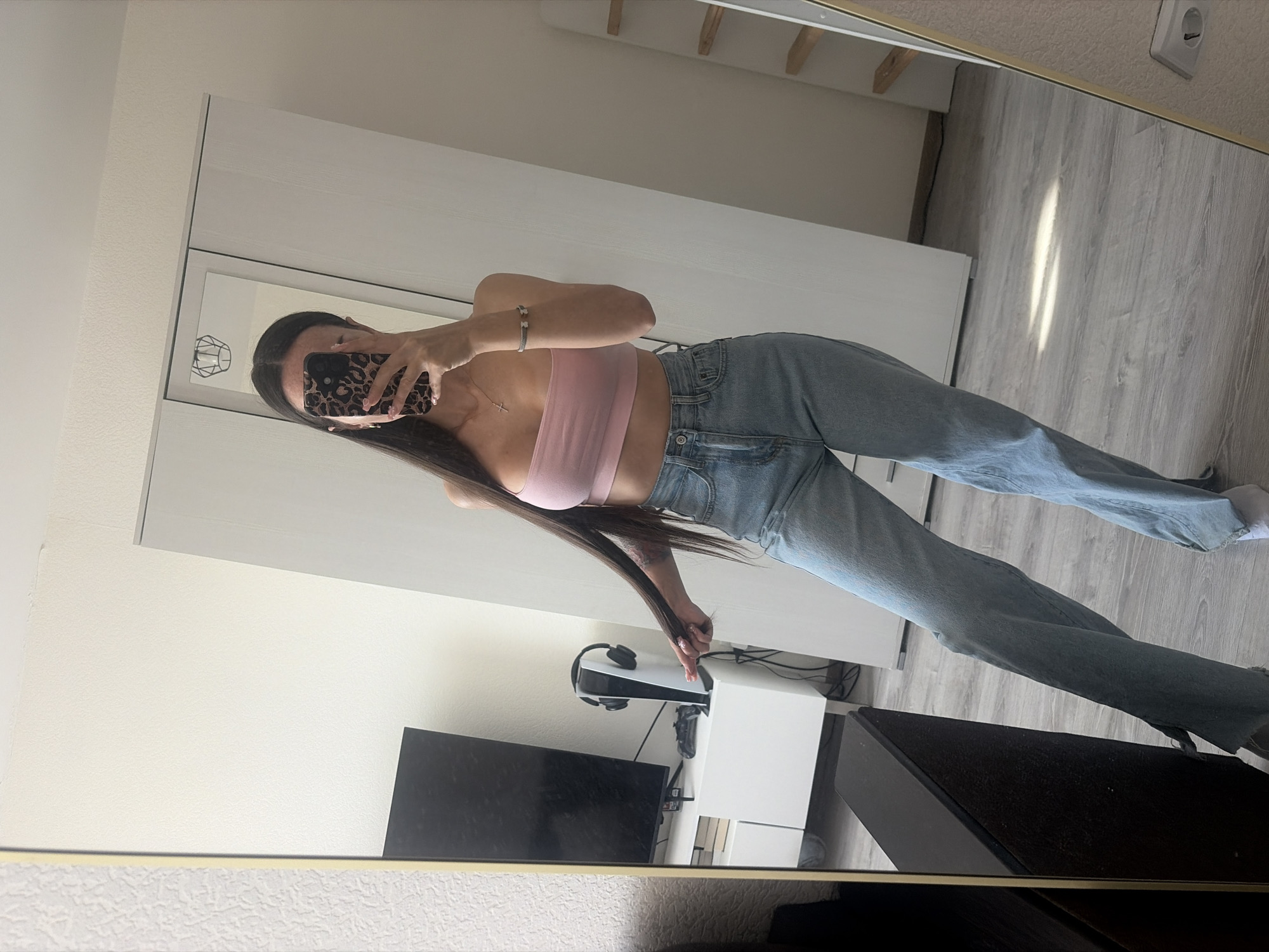 Bedroom mirror selfie in Rezvykh, Russia
