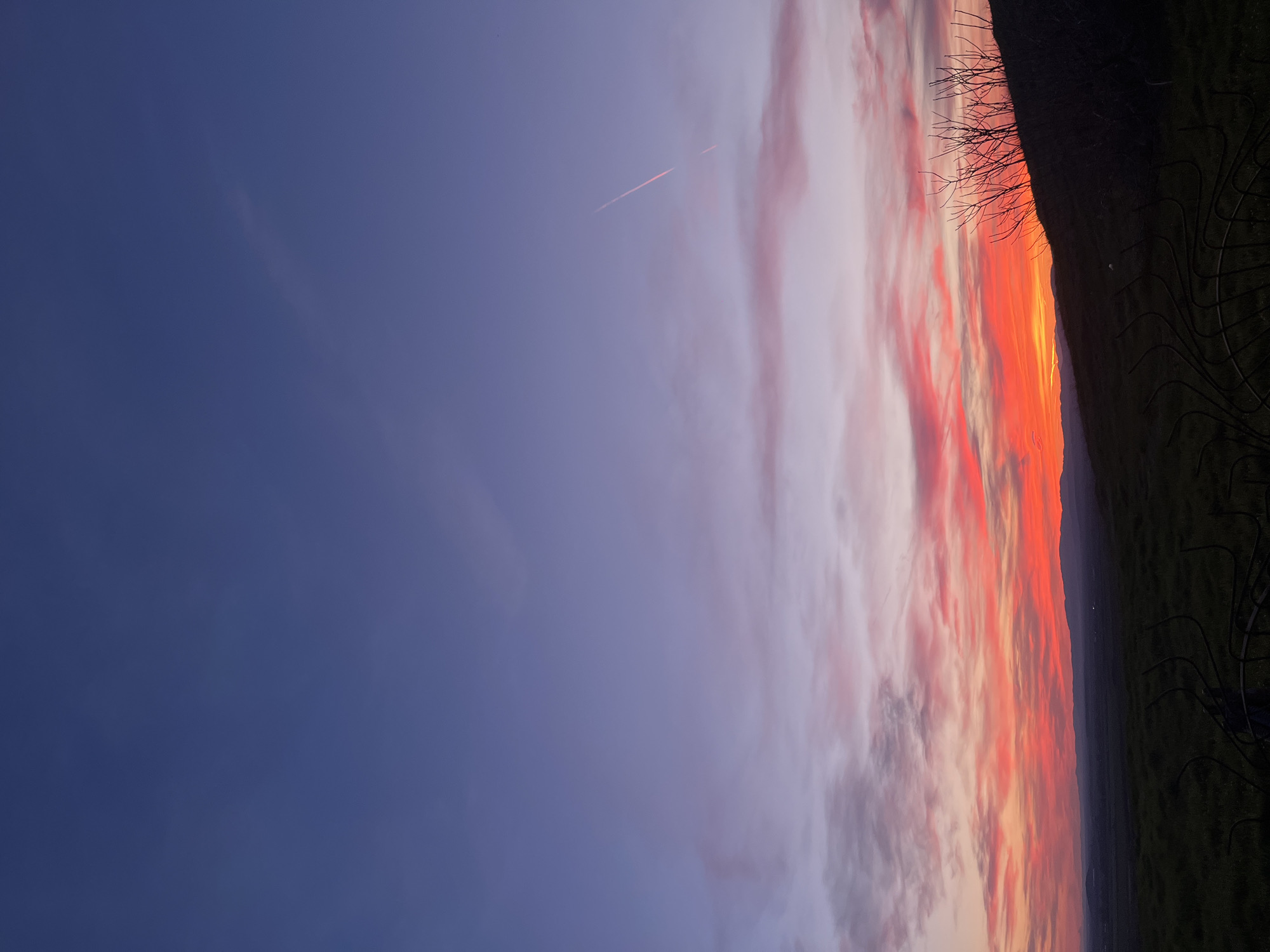 Witness Documents Five-Minute Sunset Color Sequence Over Unknown Landscape