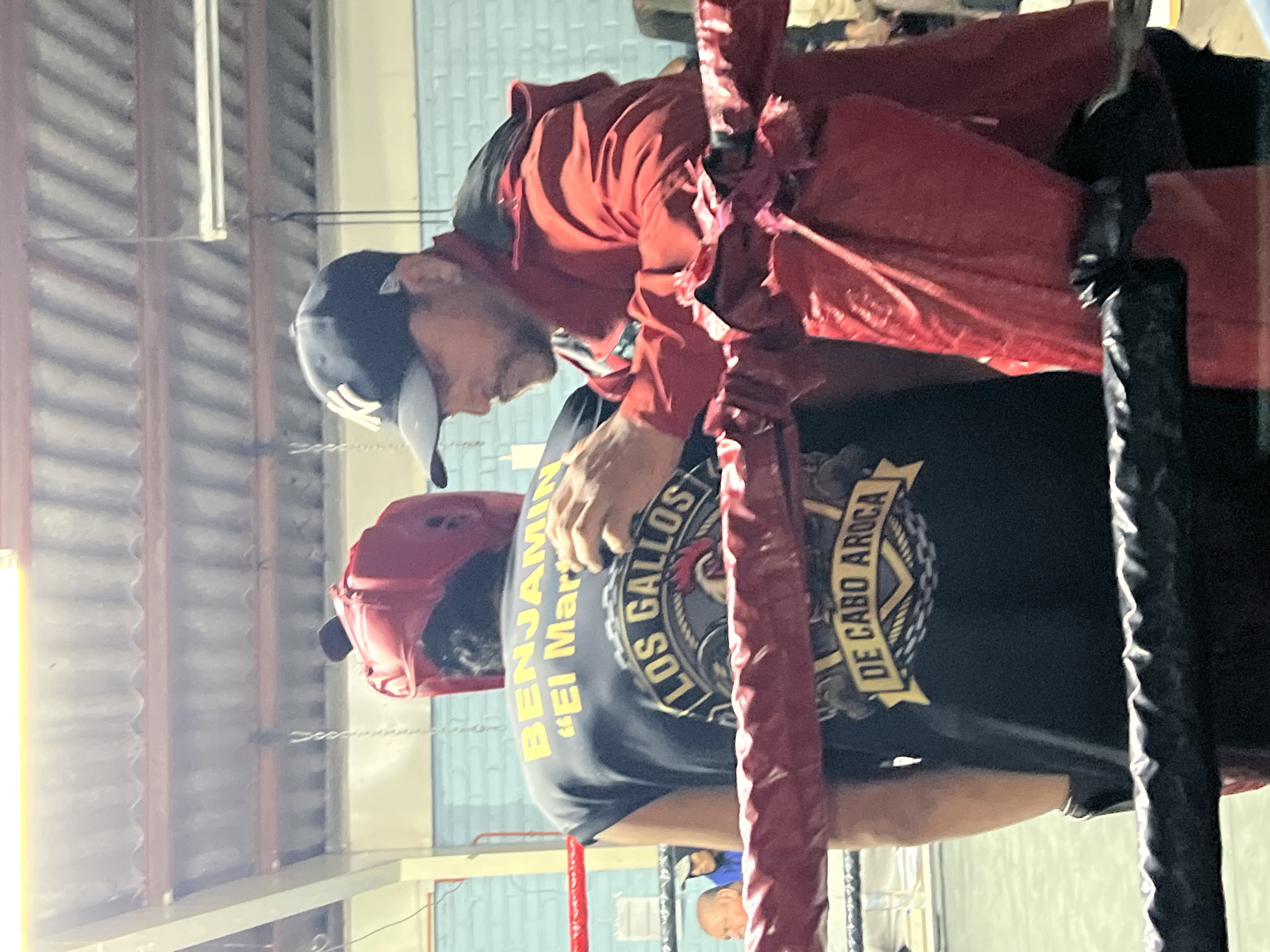 Boxing bout at a local gym in Arica, Chile