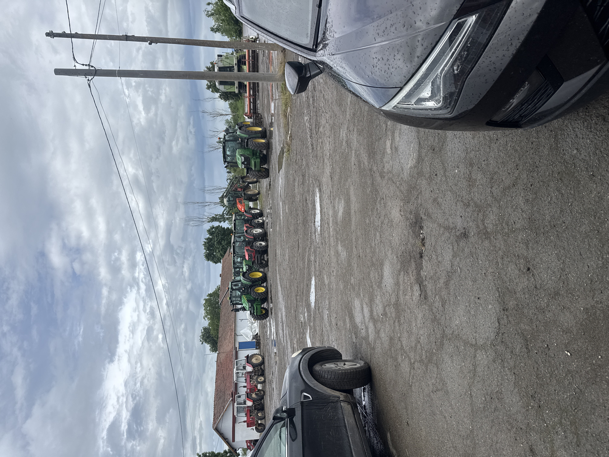 Tractor lot documented in Sarnevo, Bulgaria during morning hours