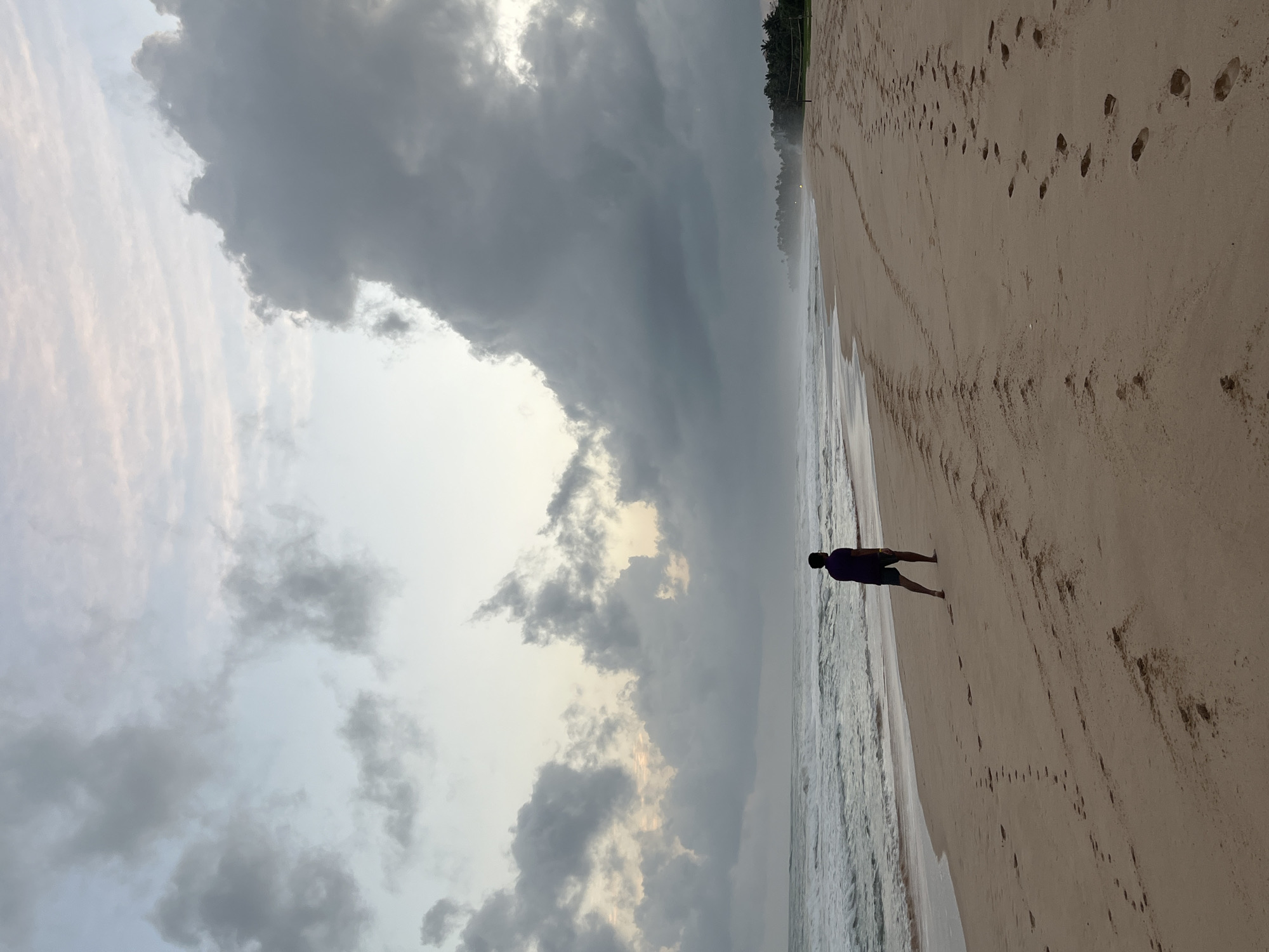 Habaraduwa beach under a brooding storm sky