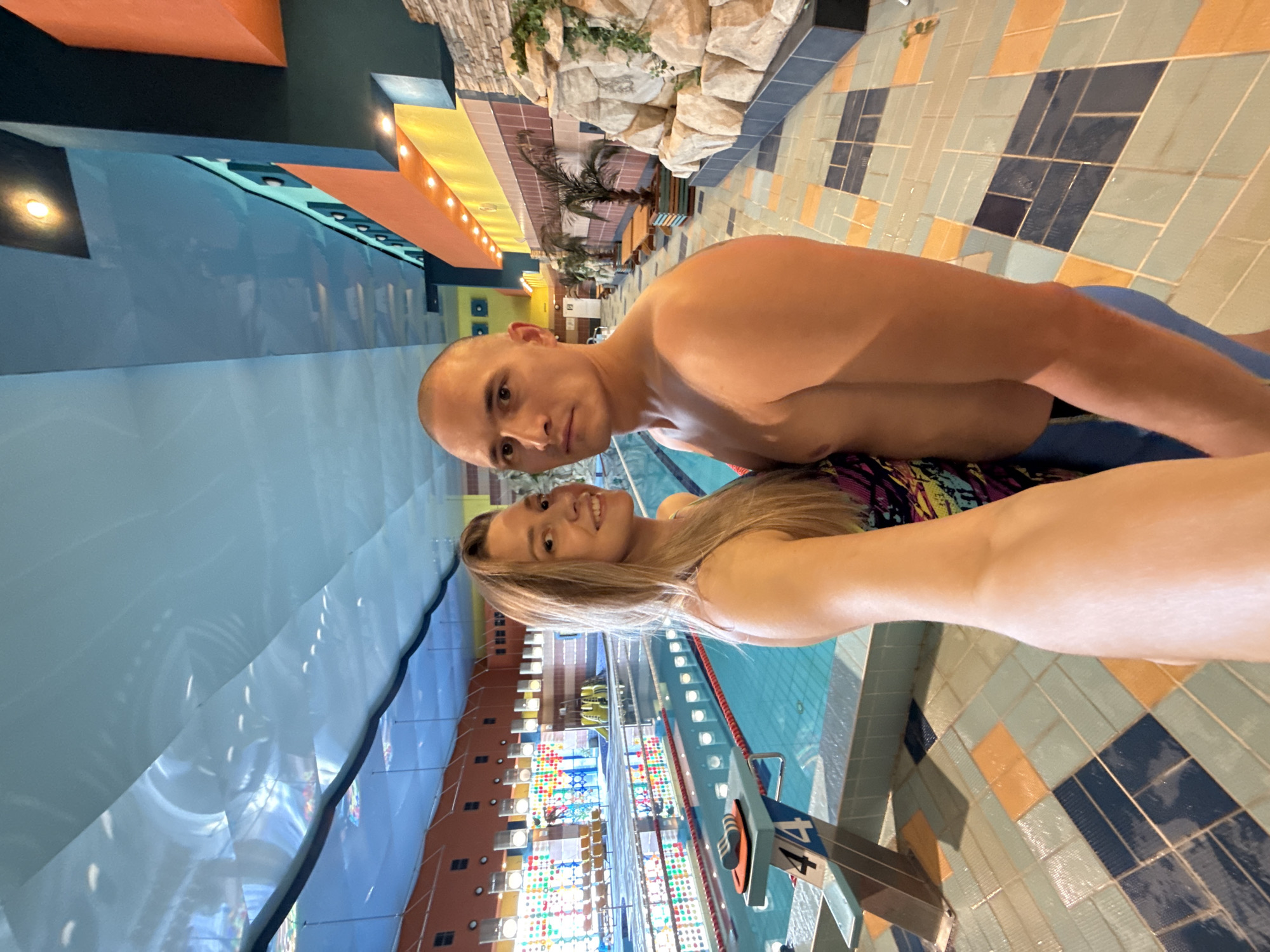 Morning swim session at an indoor pool in Chaikovsky