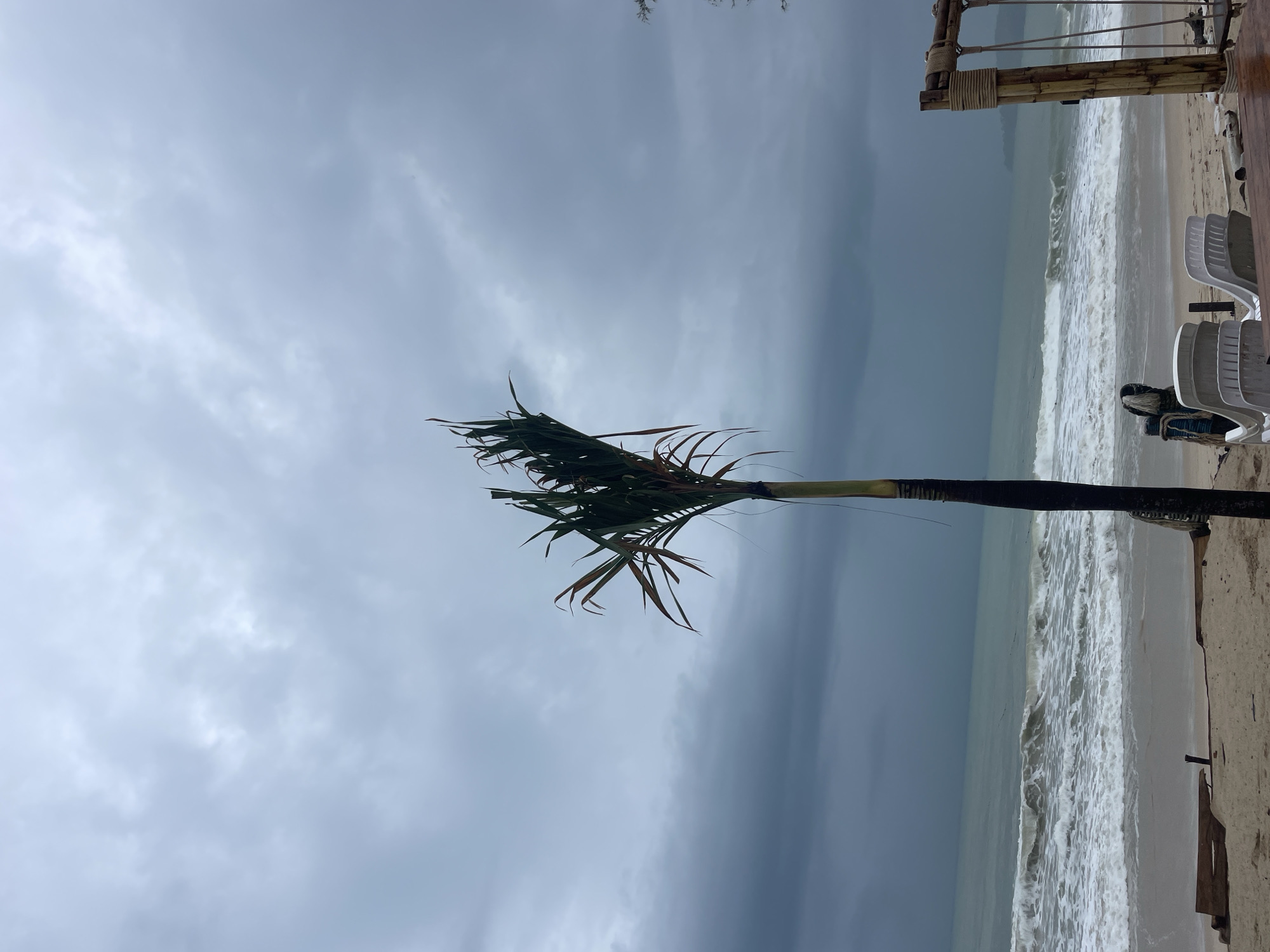 Stormy morning captured at Choeng Thale beach establishment