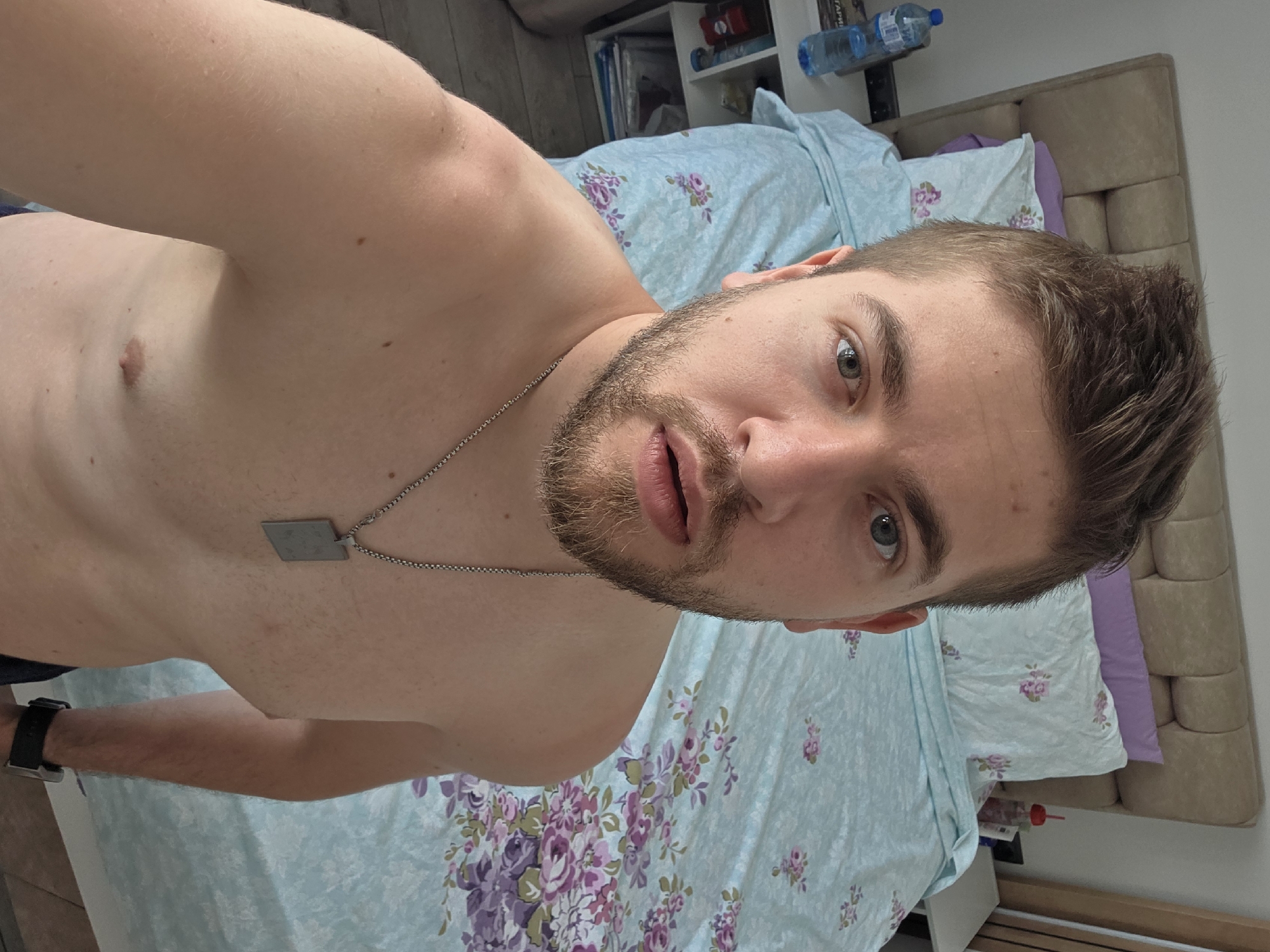 Morning selfie session captured in Bulgarian home