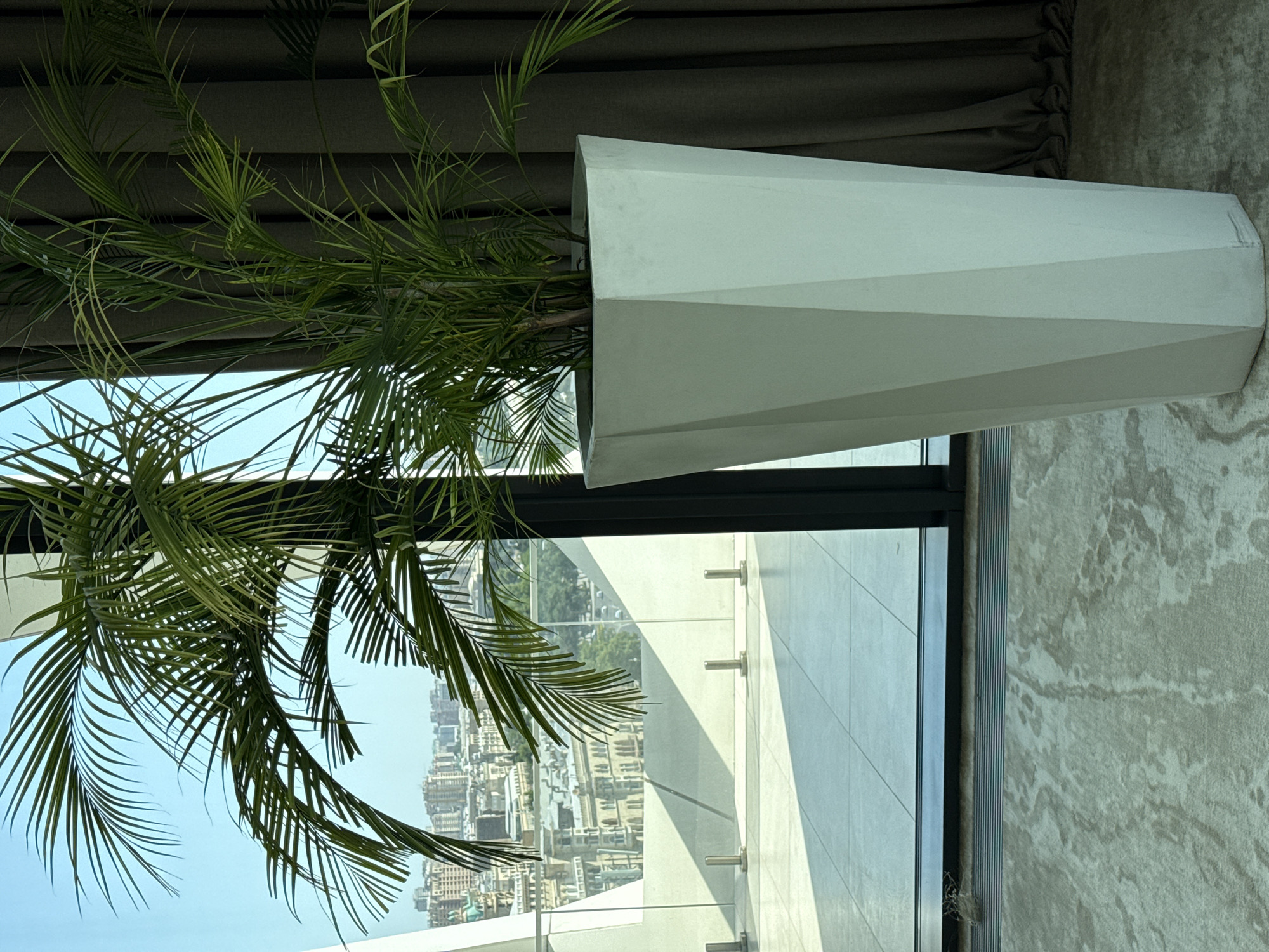 Event prep and city views across Baku on a summer morning