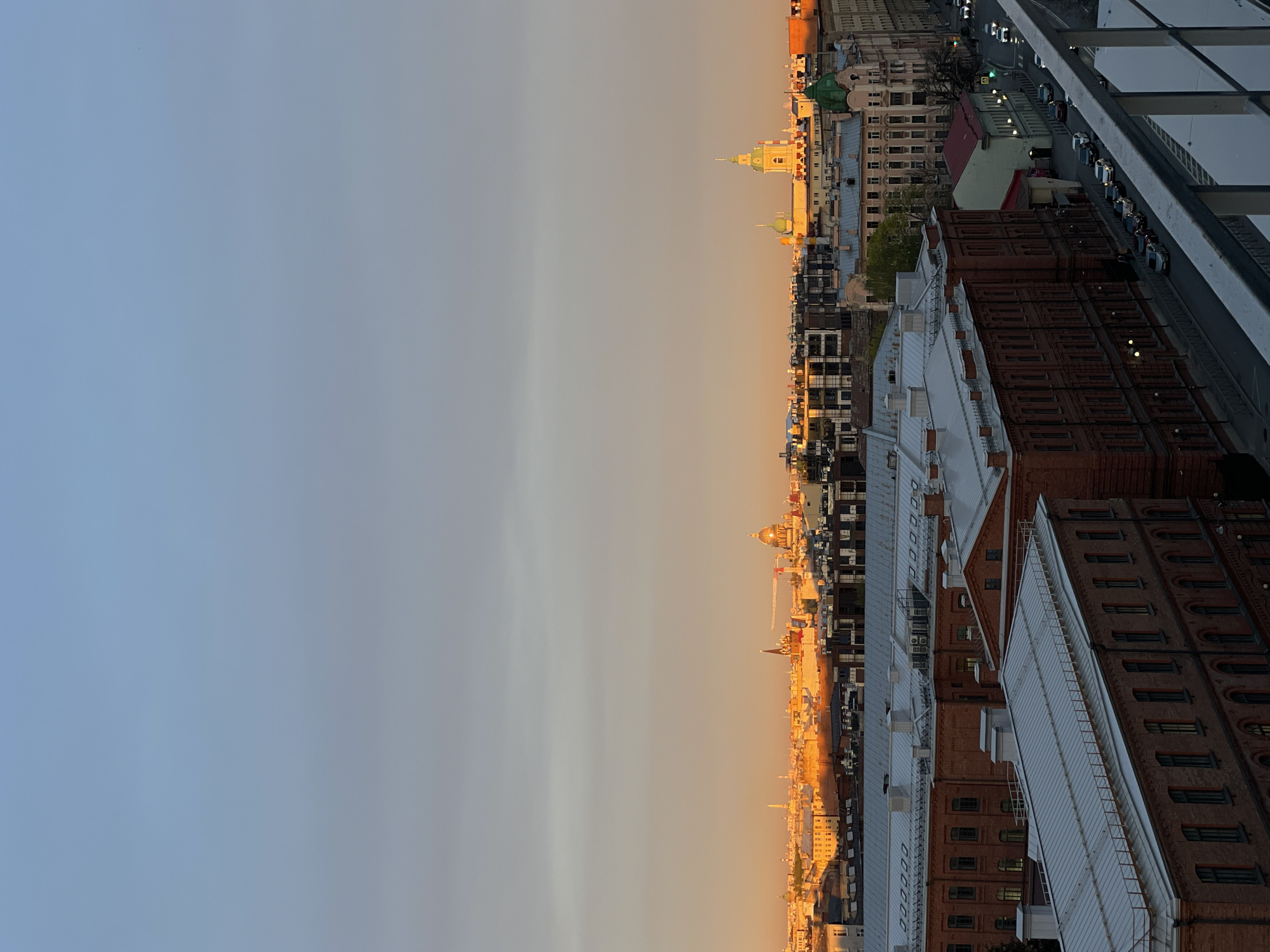 Evening snapshots document Saint Petersburg cityscapes and personal moments