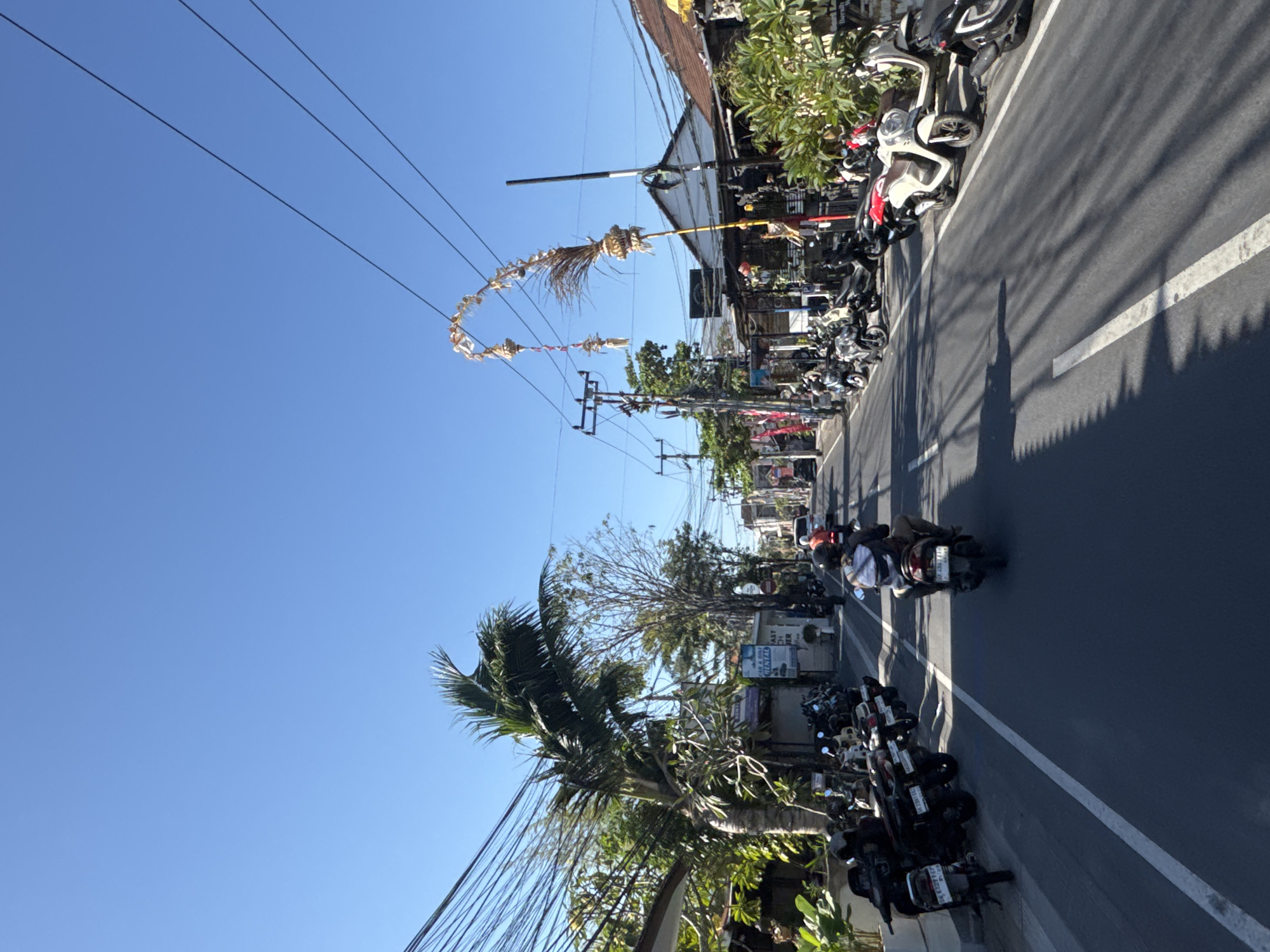 North Kuta's commercial strip on a busy Bali morning