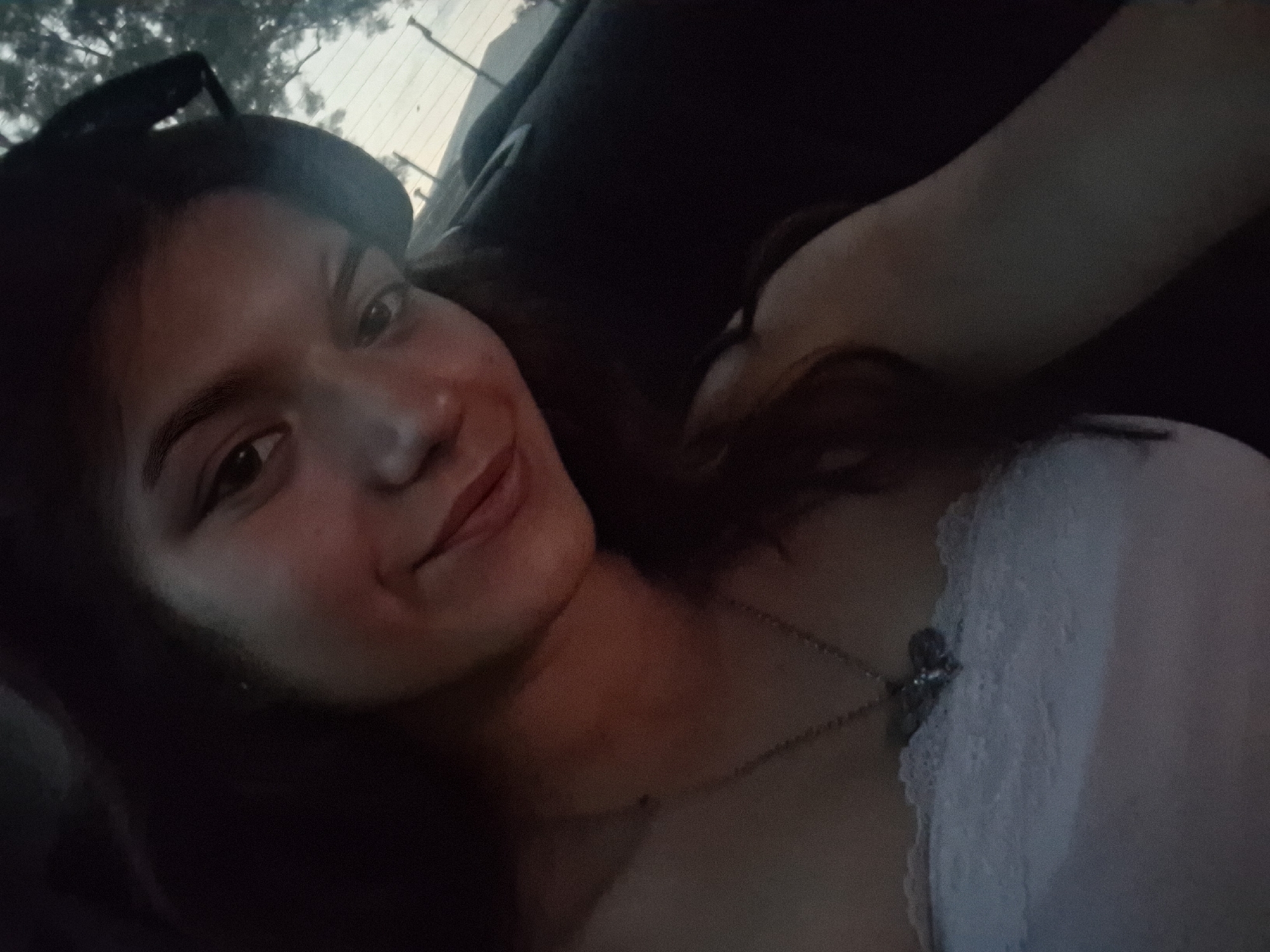 Candid car selfies shot in low light near Panagyurishte