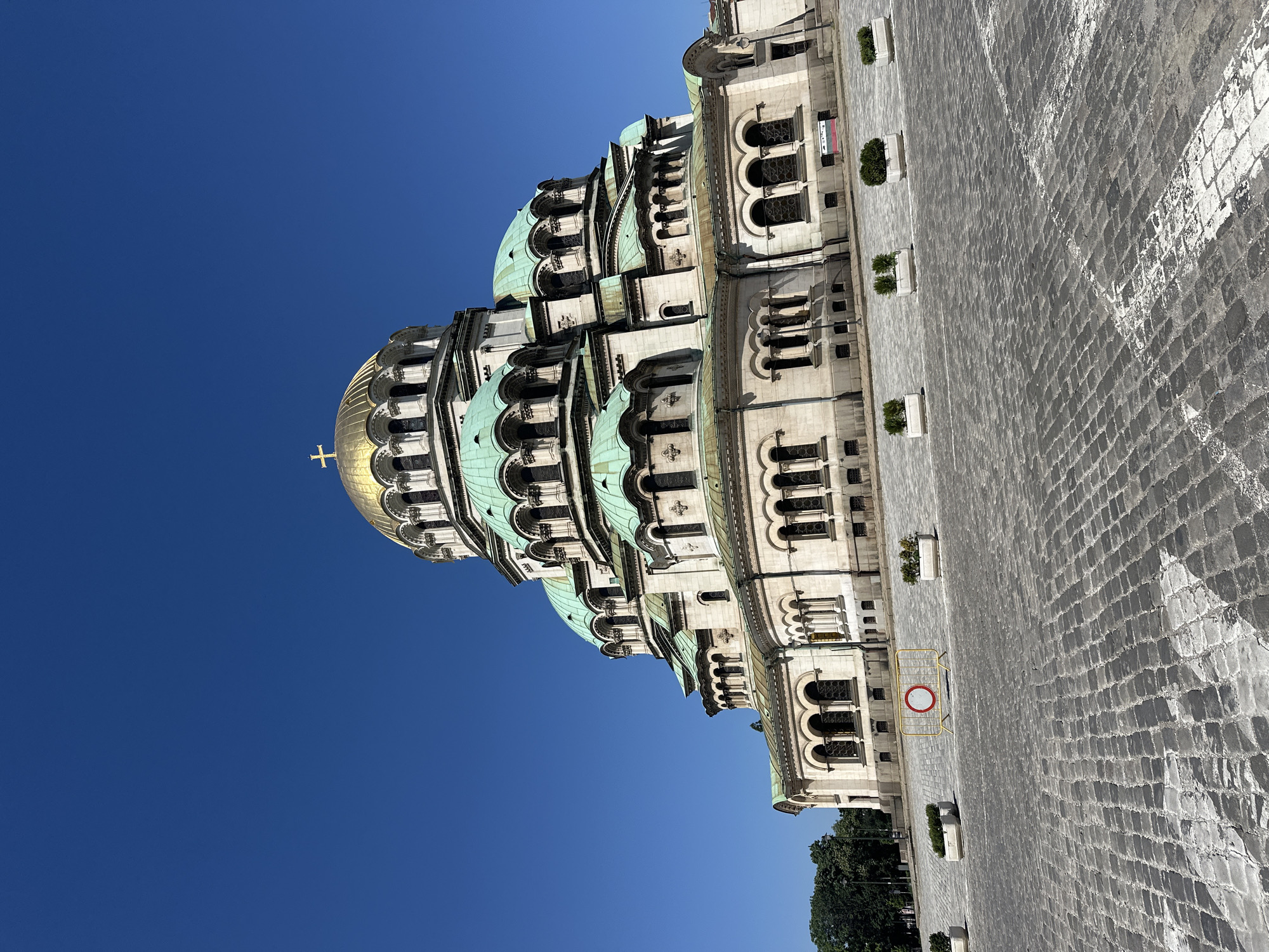 Alexander Nevsky Cathedral photographed under clear skies in Sofia