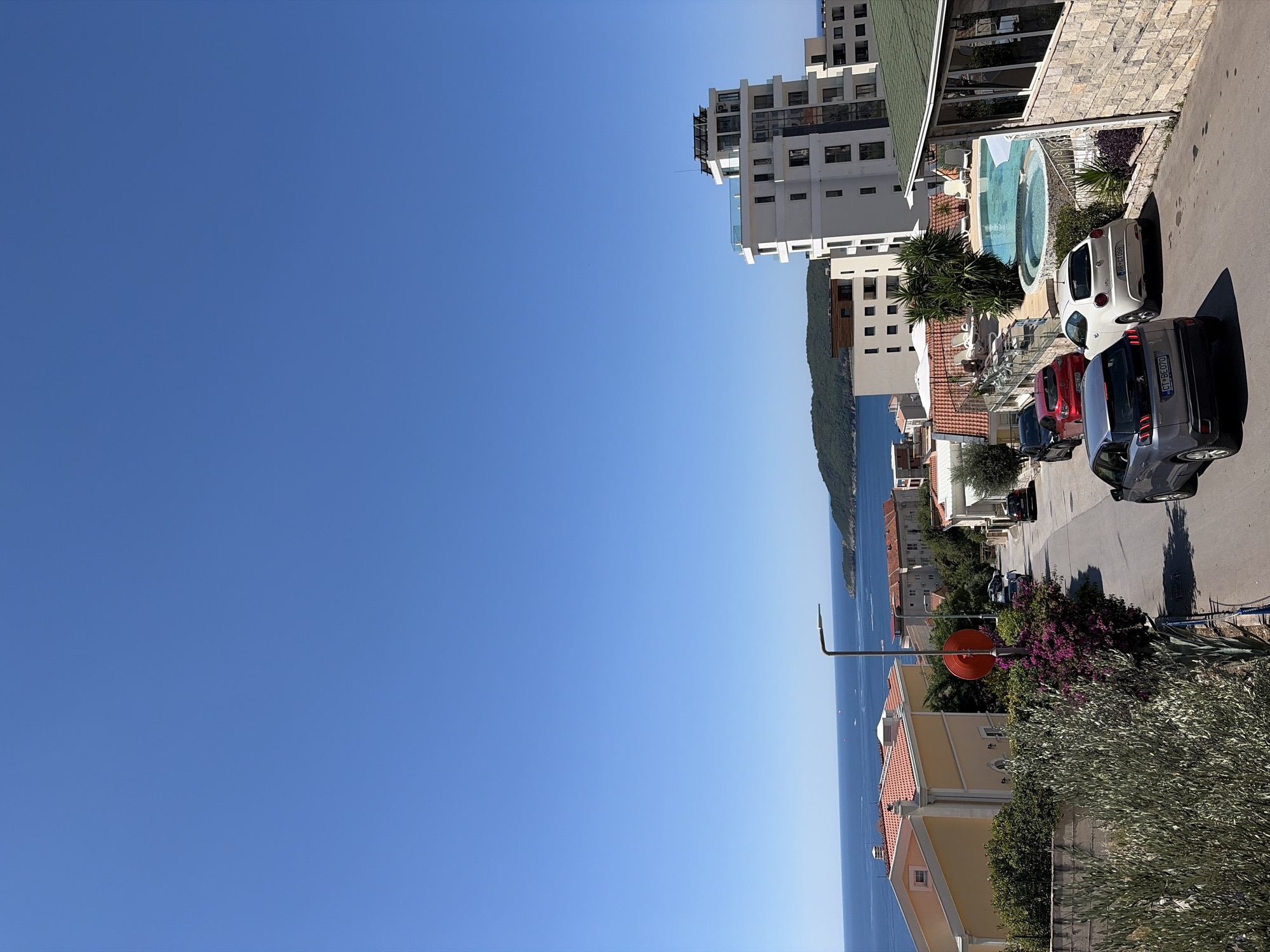 Sunny morning stroll through Bečići's coastal streets and seafront