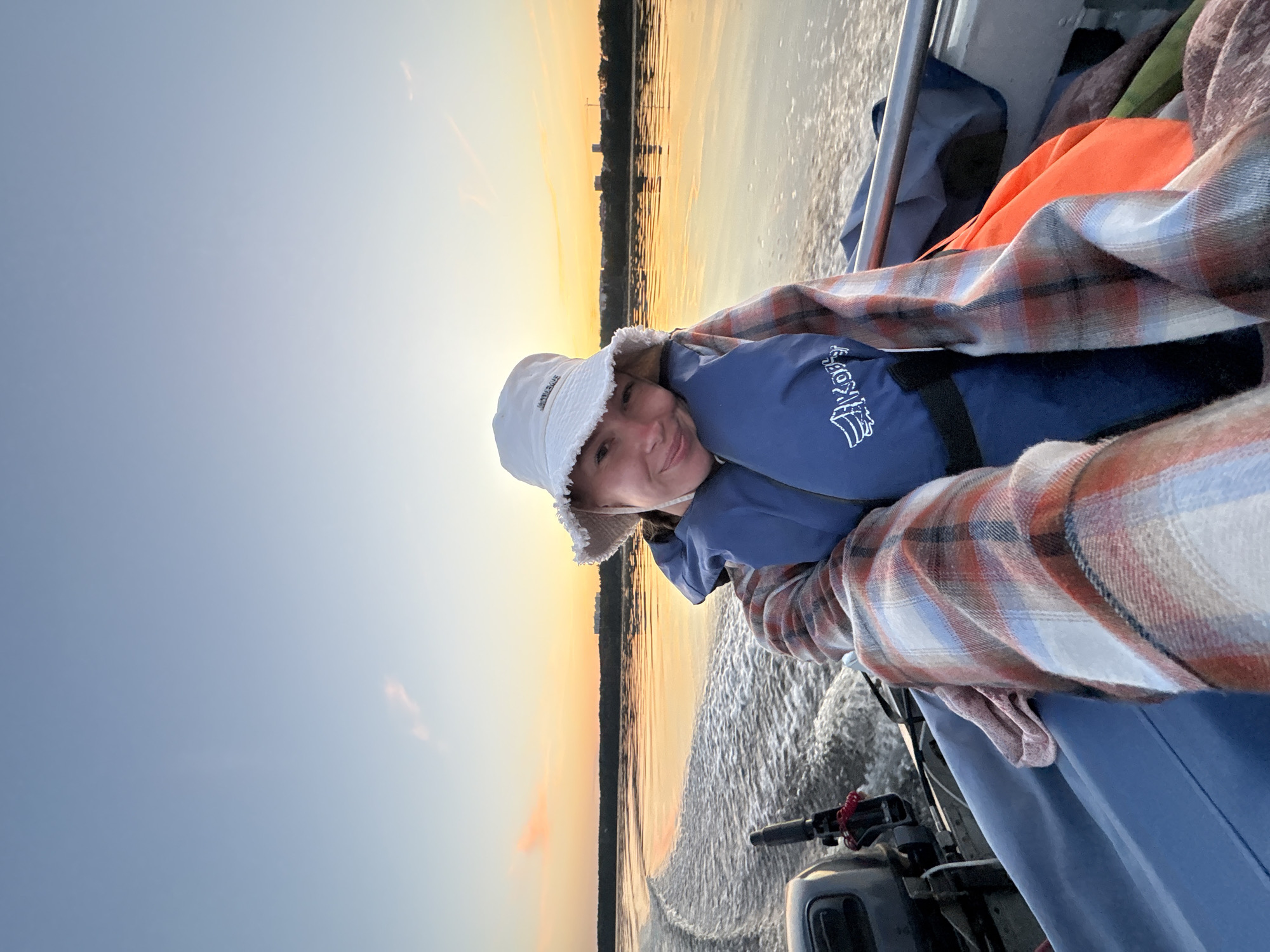 Boat ride on the water near Perm, Russia