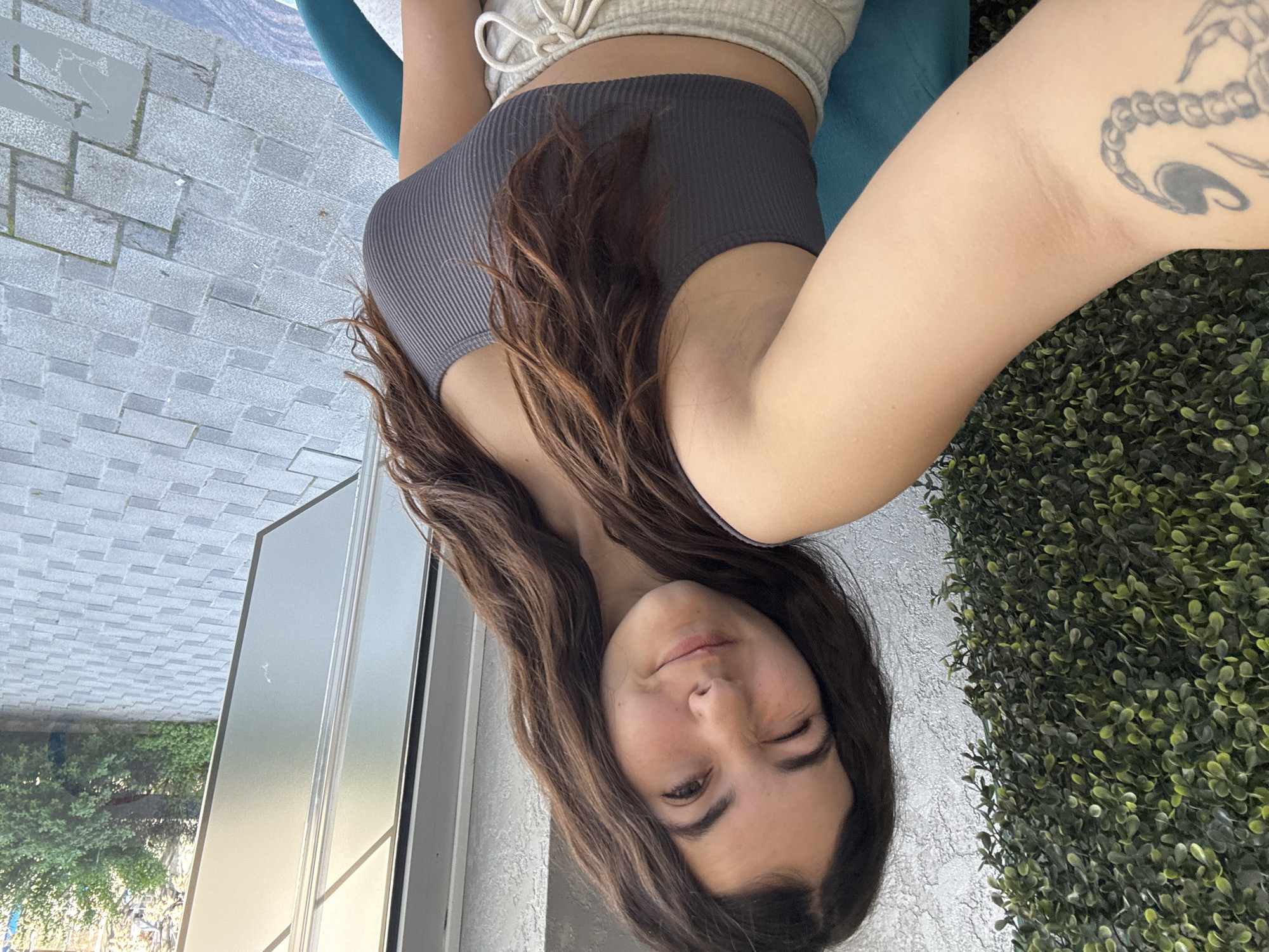 Woman documents casual selfie session in Plovdiv, Bulgaria
