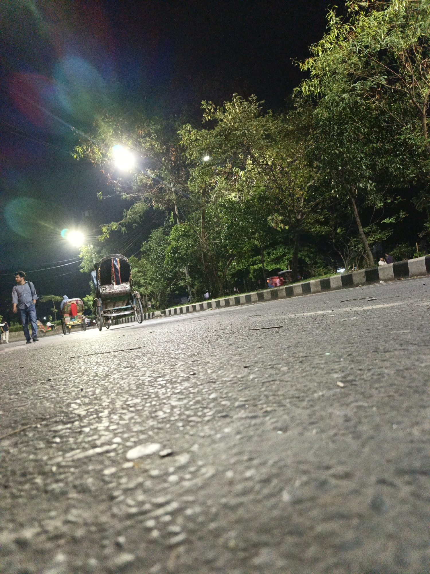 Evening street traffic observed in Dhaka, Bangladesh