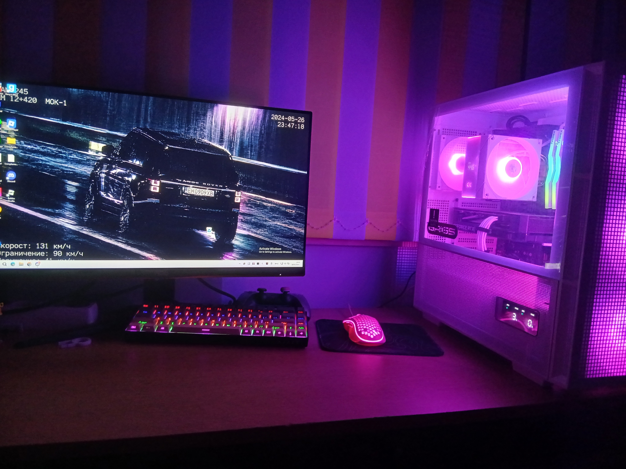 Gaming setup documentation session captured in Pleven, Bulgaria