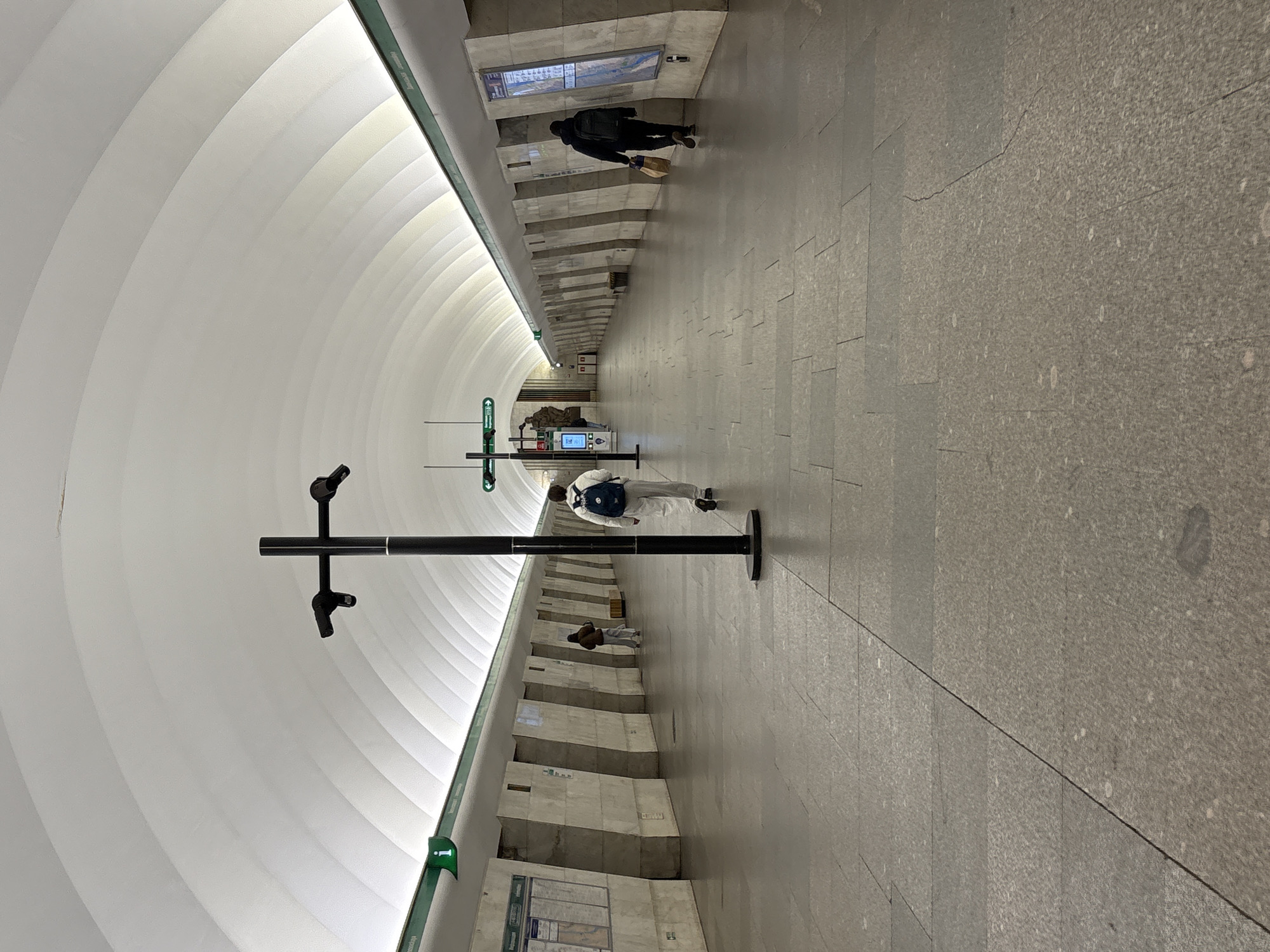 Saint Petersburg scenes show subway station and street queue