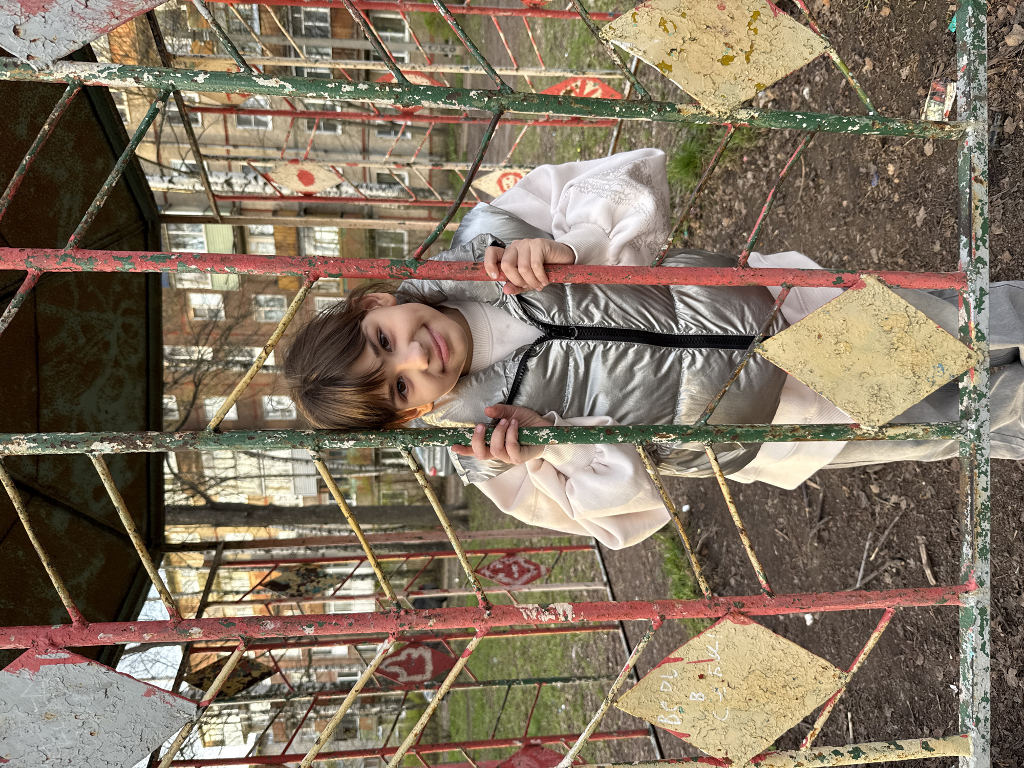 Casual photo session captured near murals in Rusanovo, Russia