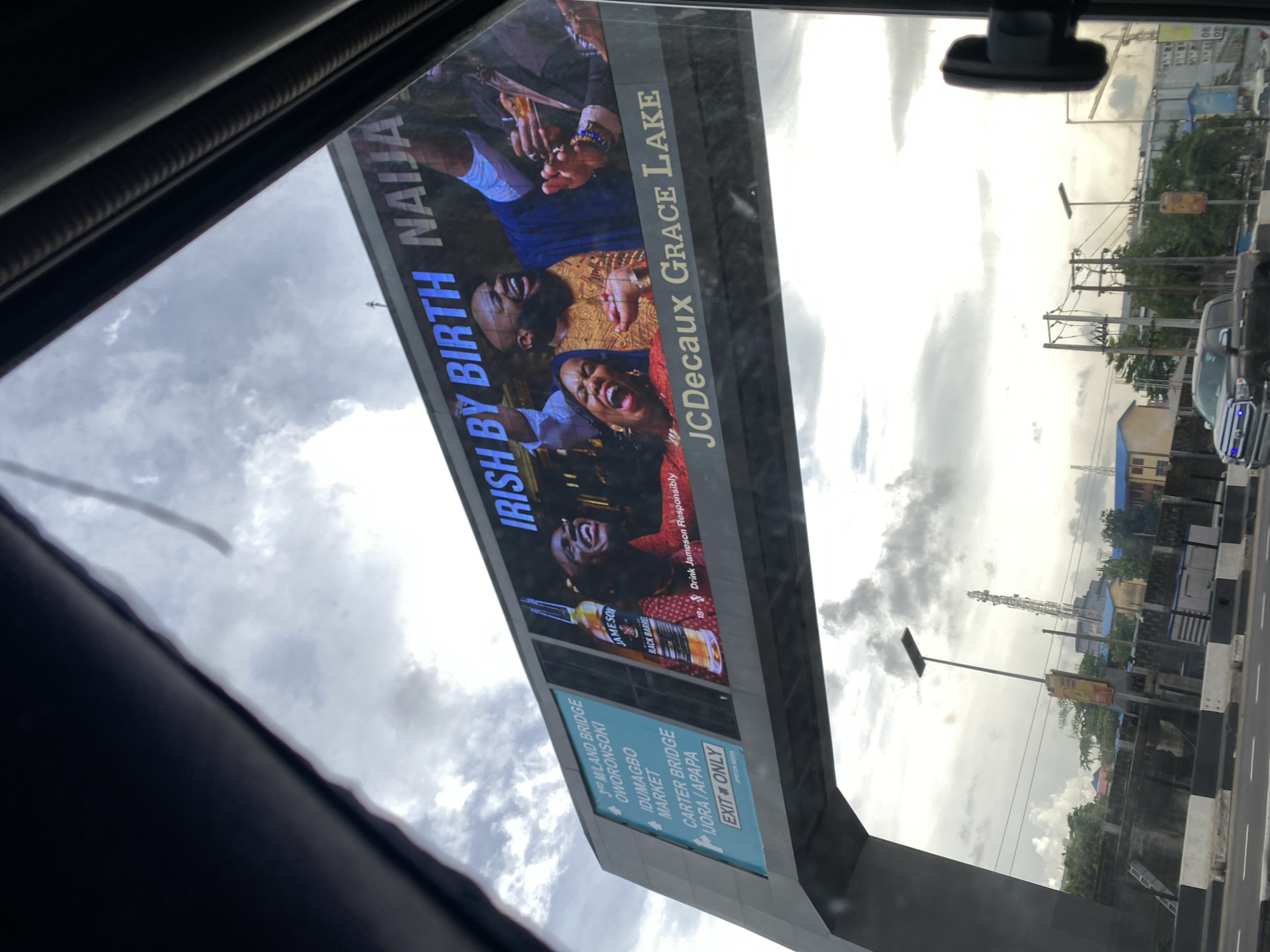 Lagos highway infrastructure documented during afternoon drive