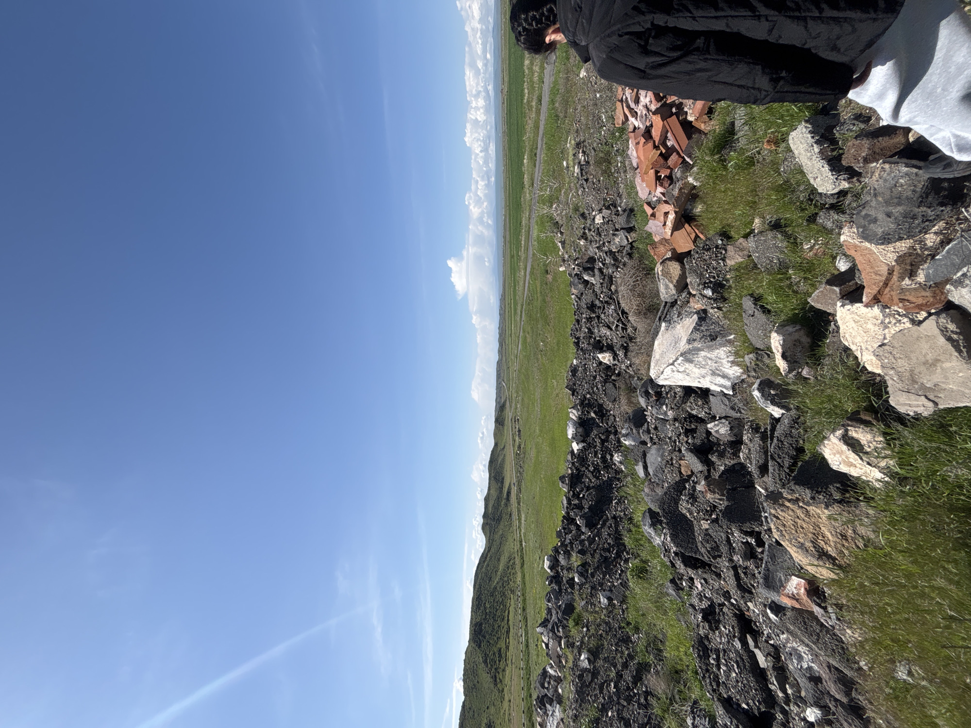 Natural landscape with scattered bricks observed in Suser, Armenia