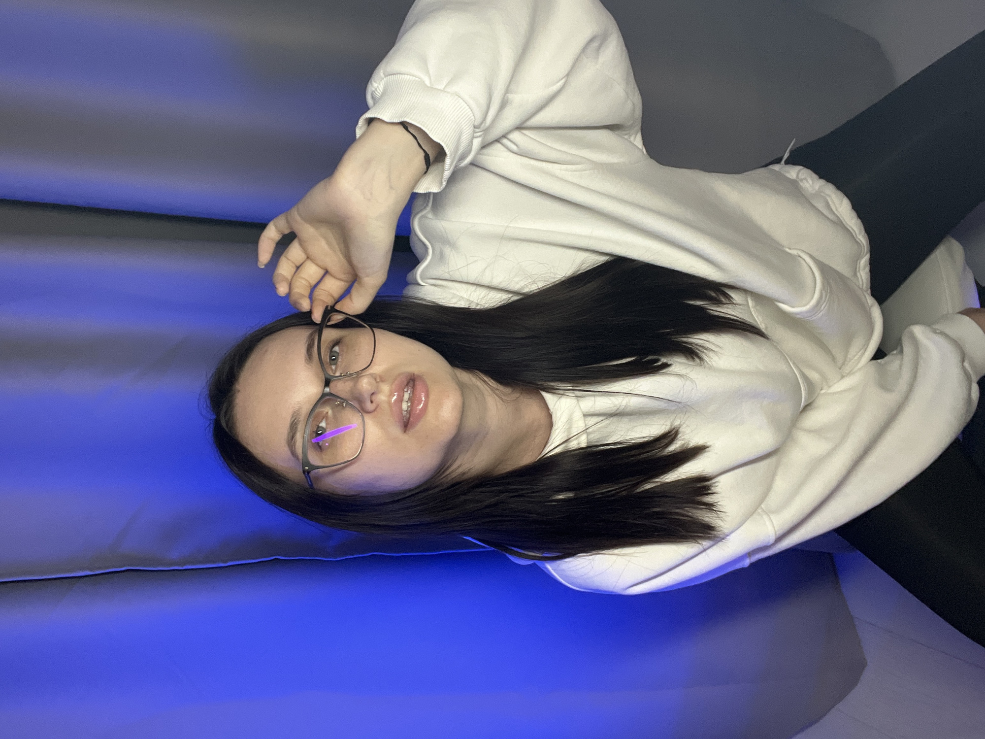 Woman poses for indoor photo series in Tyumen apartment