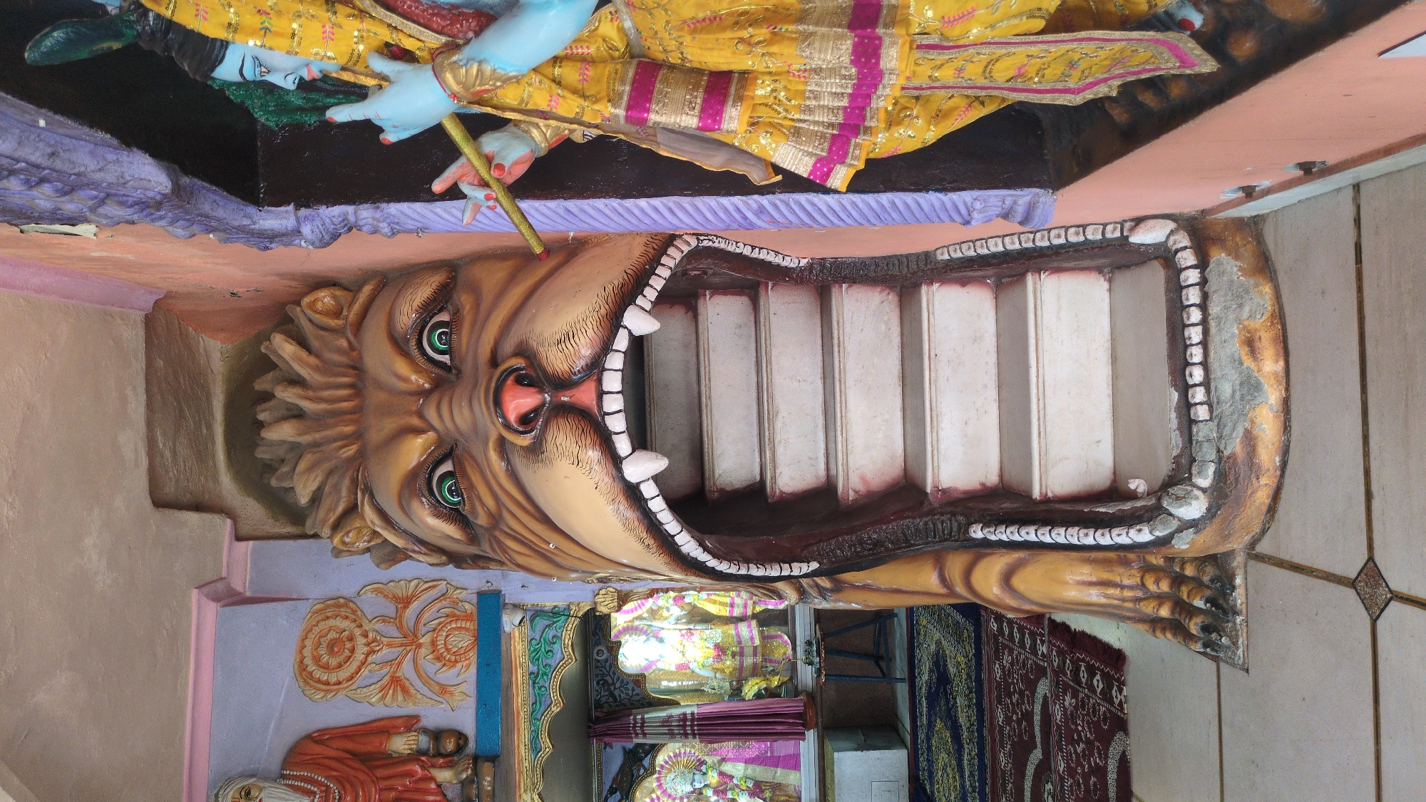 Hindu temple interior documented in Bhagsu, India