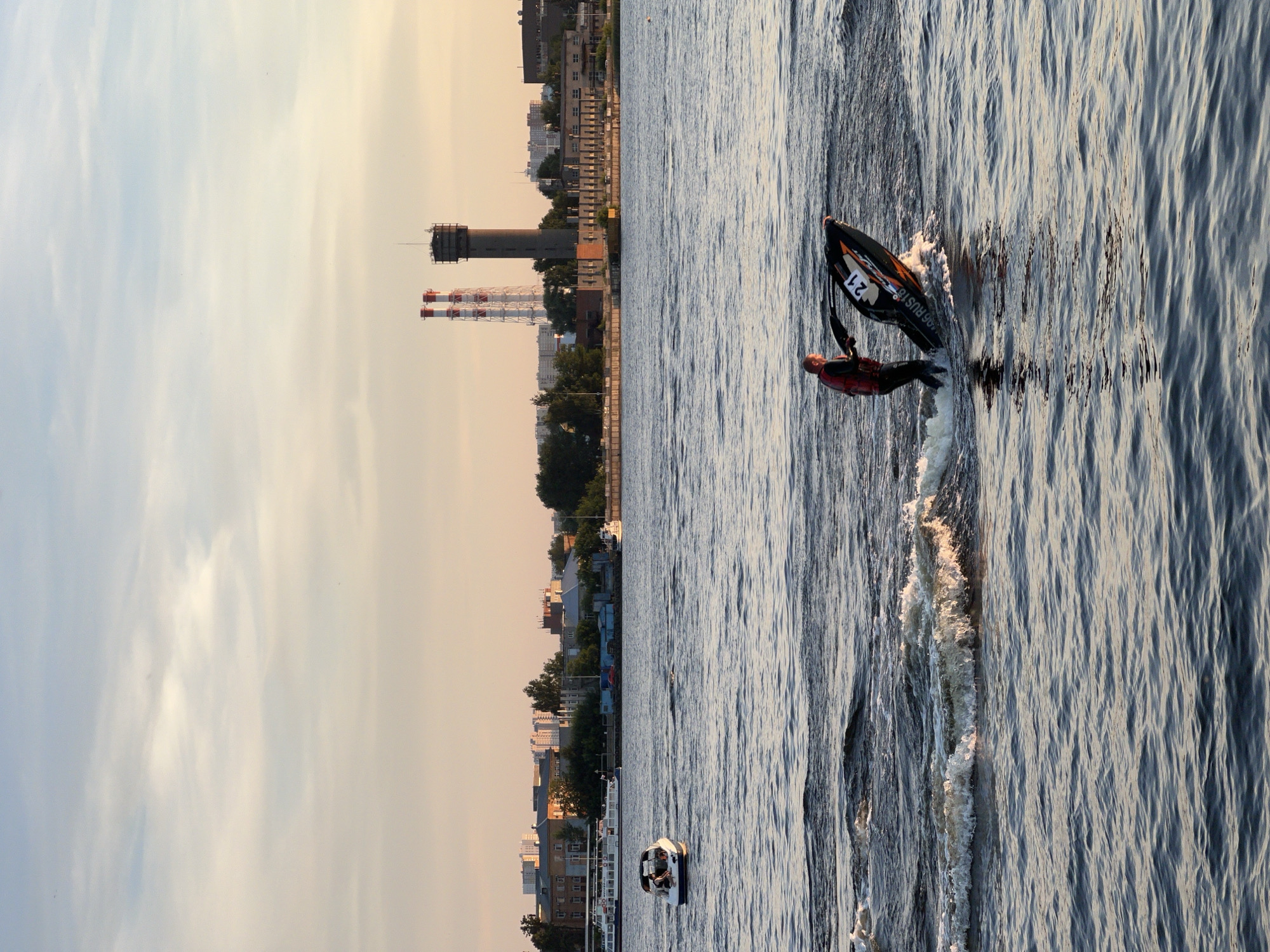 Summer afternoon on the Izhevsk Reservoir: boats, jets skis, and live music