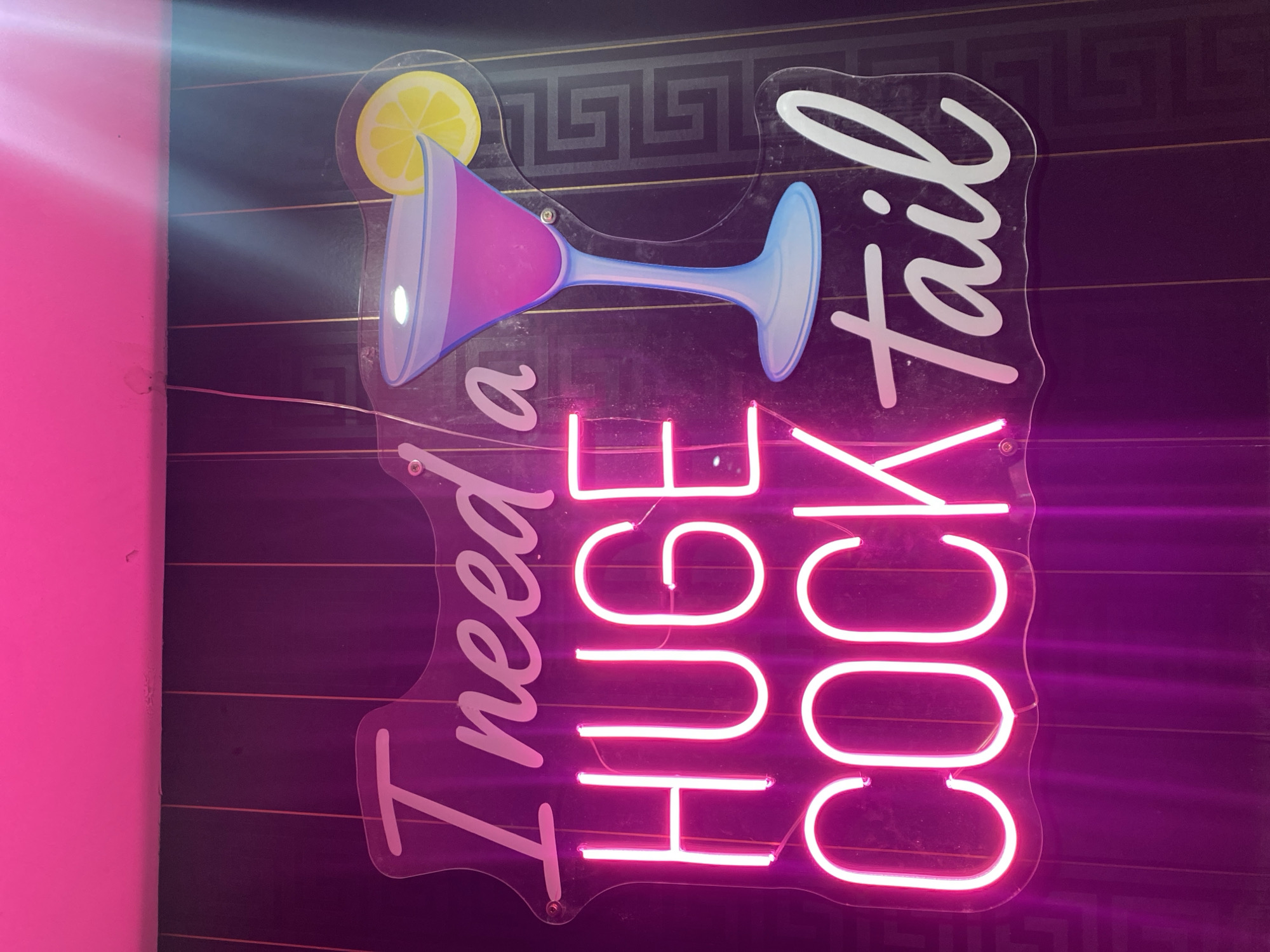 Neon cocktail sign spotted in central London