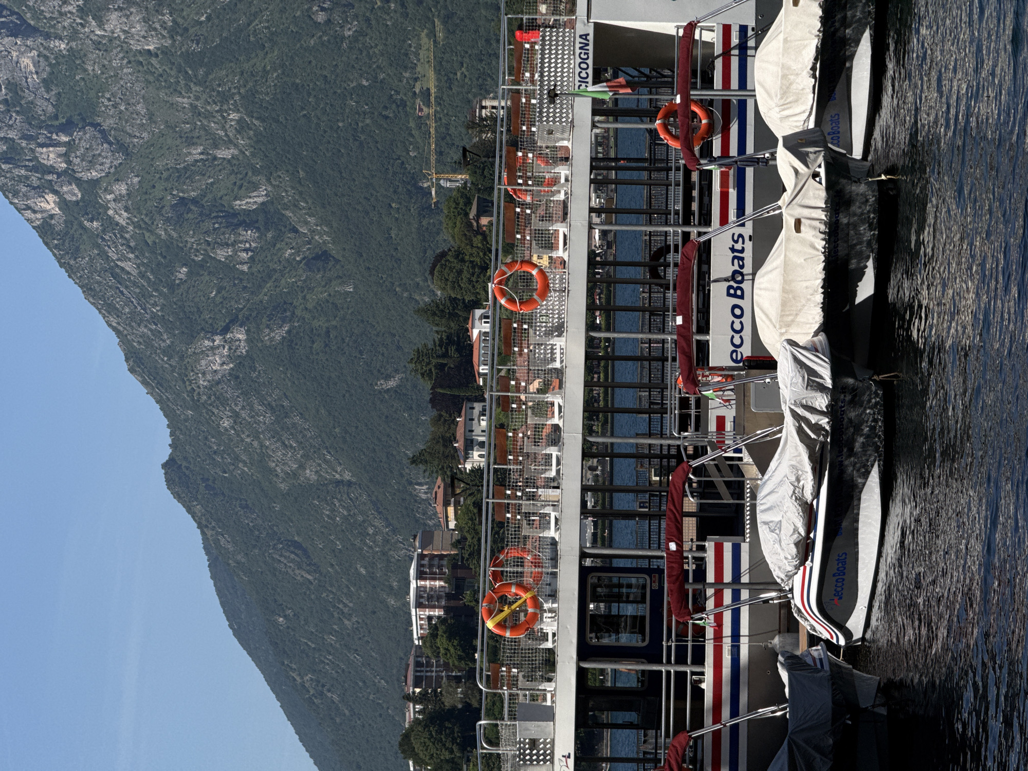 Morning stroll along Lake Como's waterfront and promenade