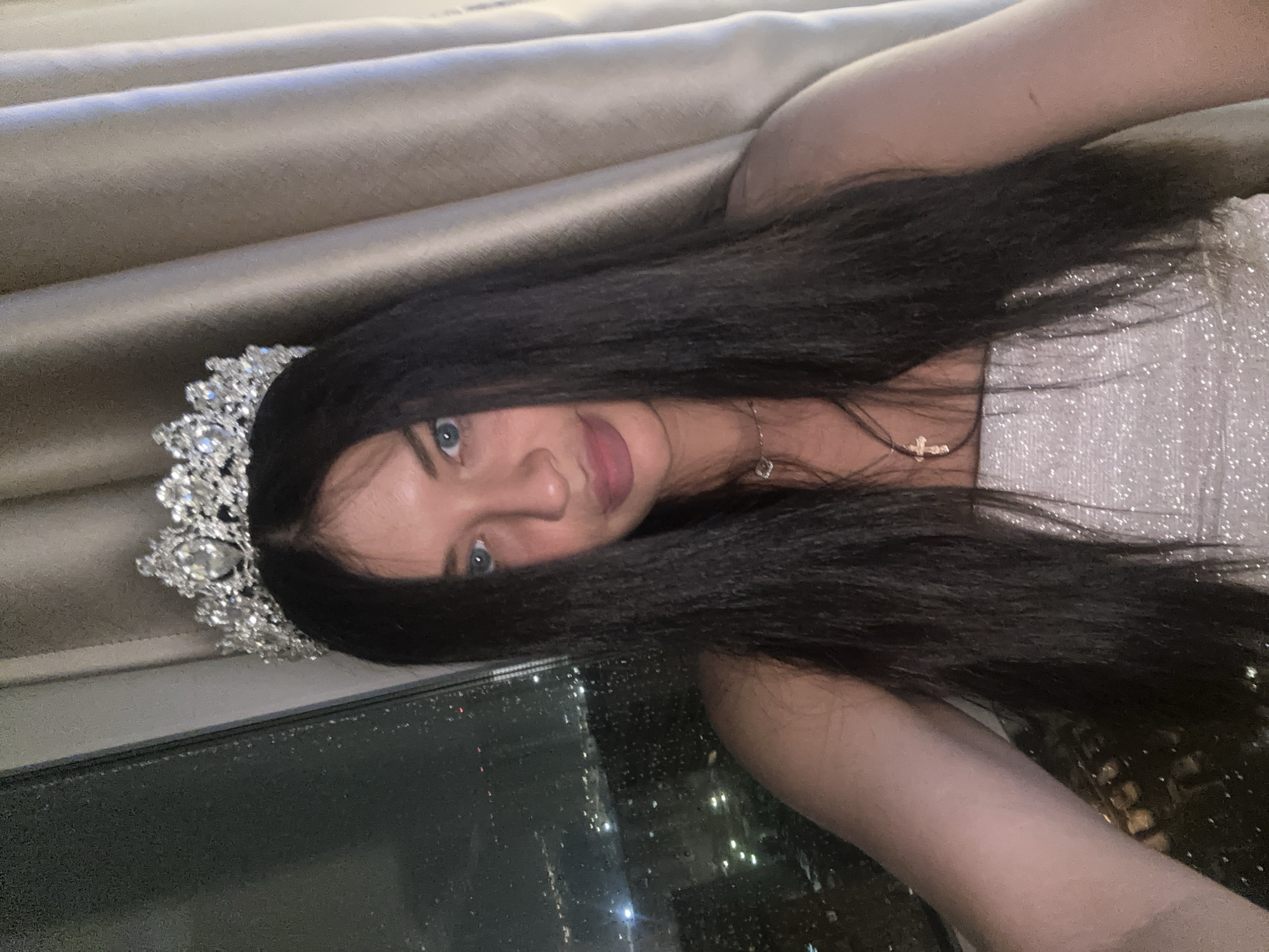 Woman photographed in ornate crown during Moscow portrait session