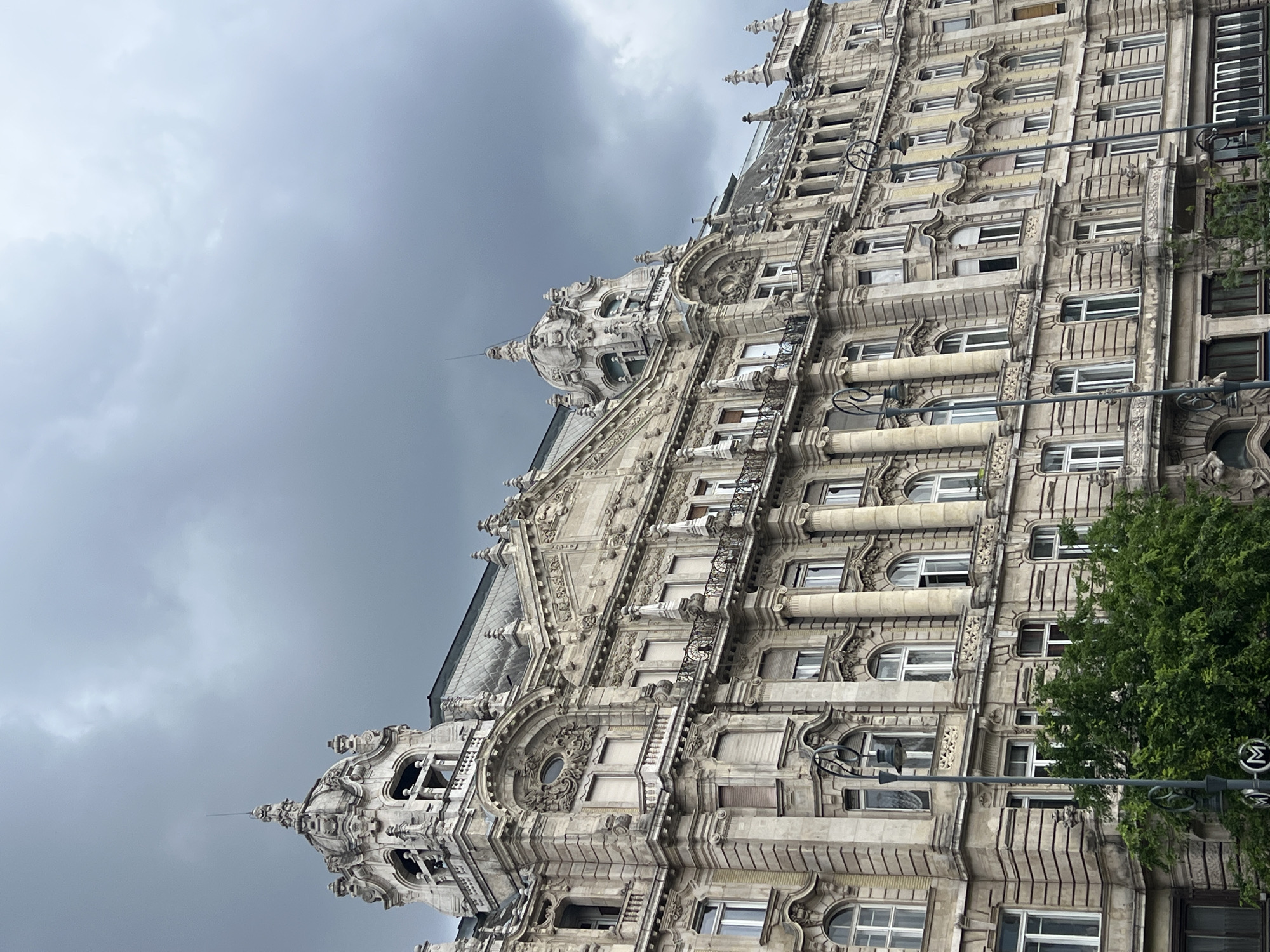Gresham Palace's Art Nouveau architecture photographed in Budapest