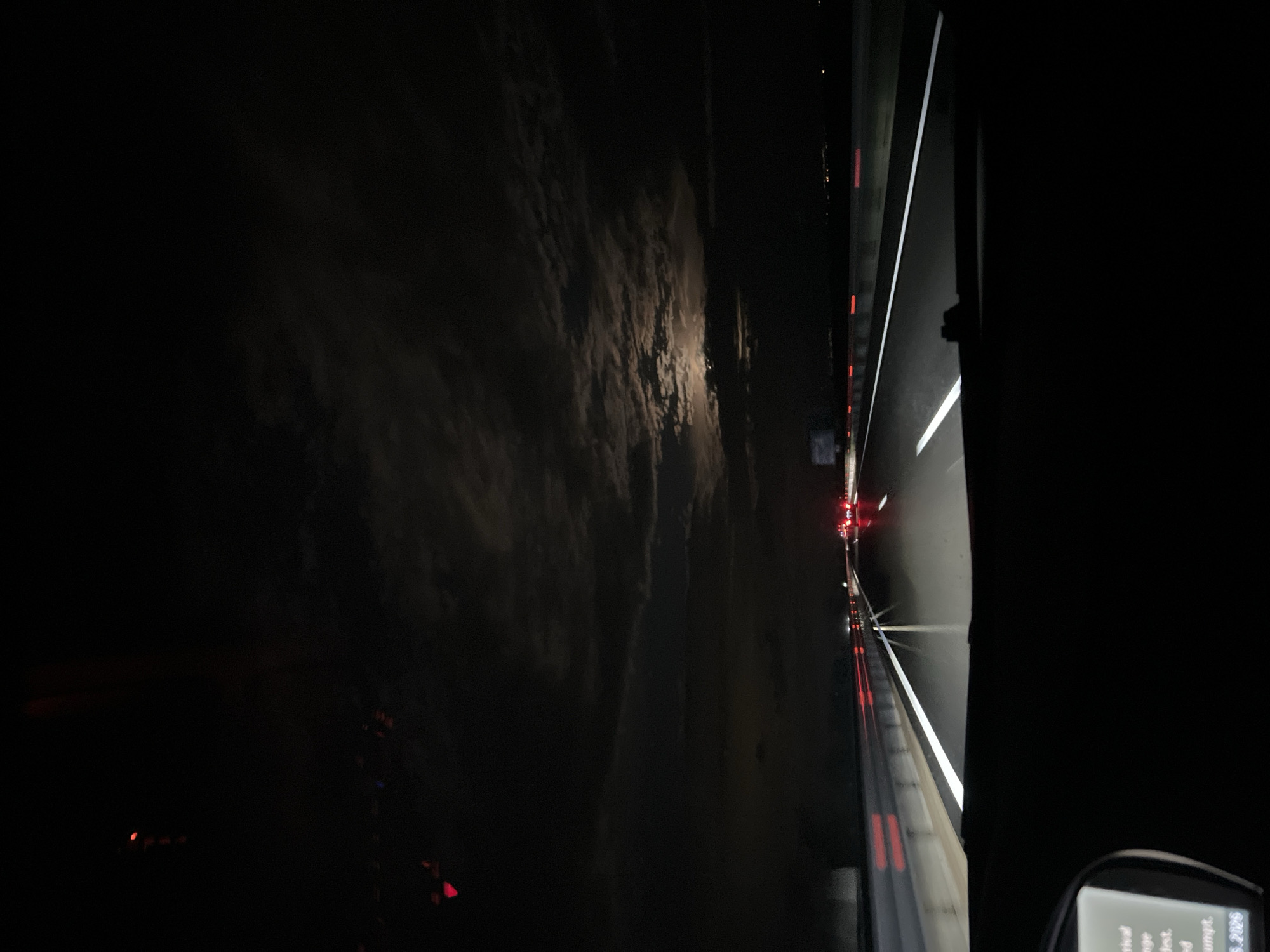 Evening highway travel documented near Saraia, Bulgaria