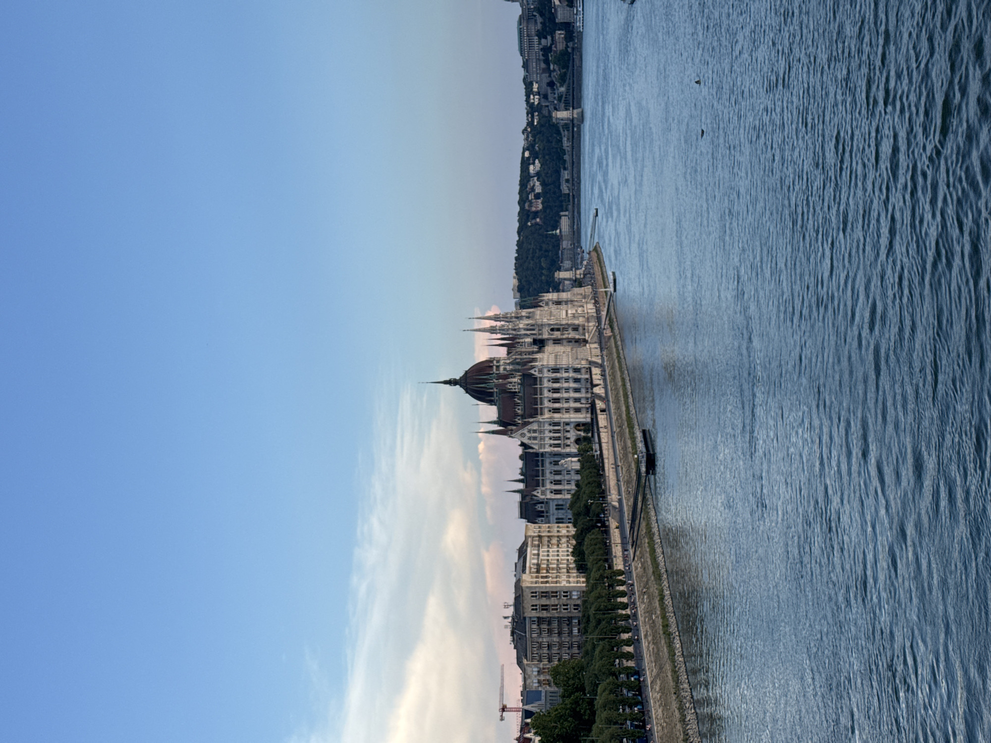 Golden hour on a Budapest bridge over the Danube