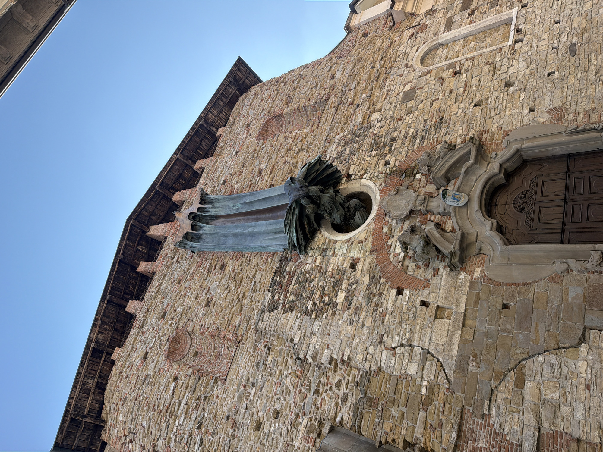 Stone building architecture documented in Bergamo, Italy
