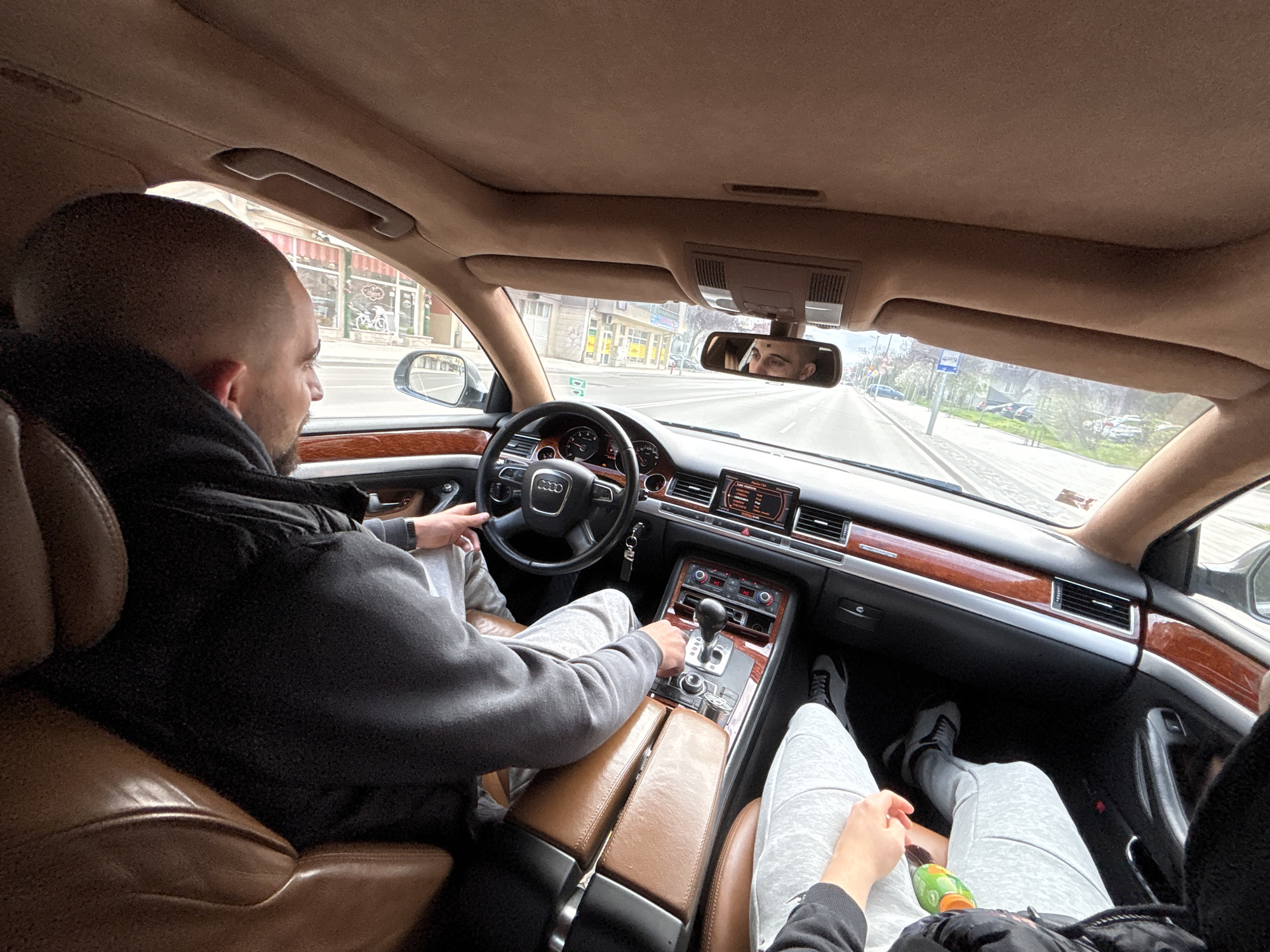 Driver photographed in Audi on sunny Plovdiv street