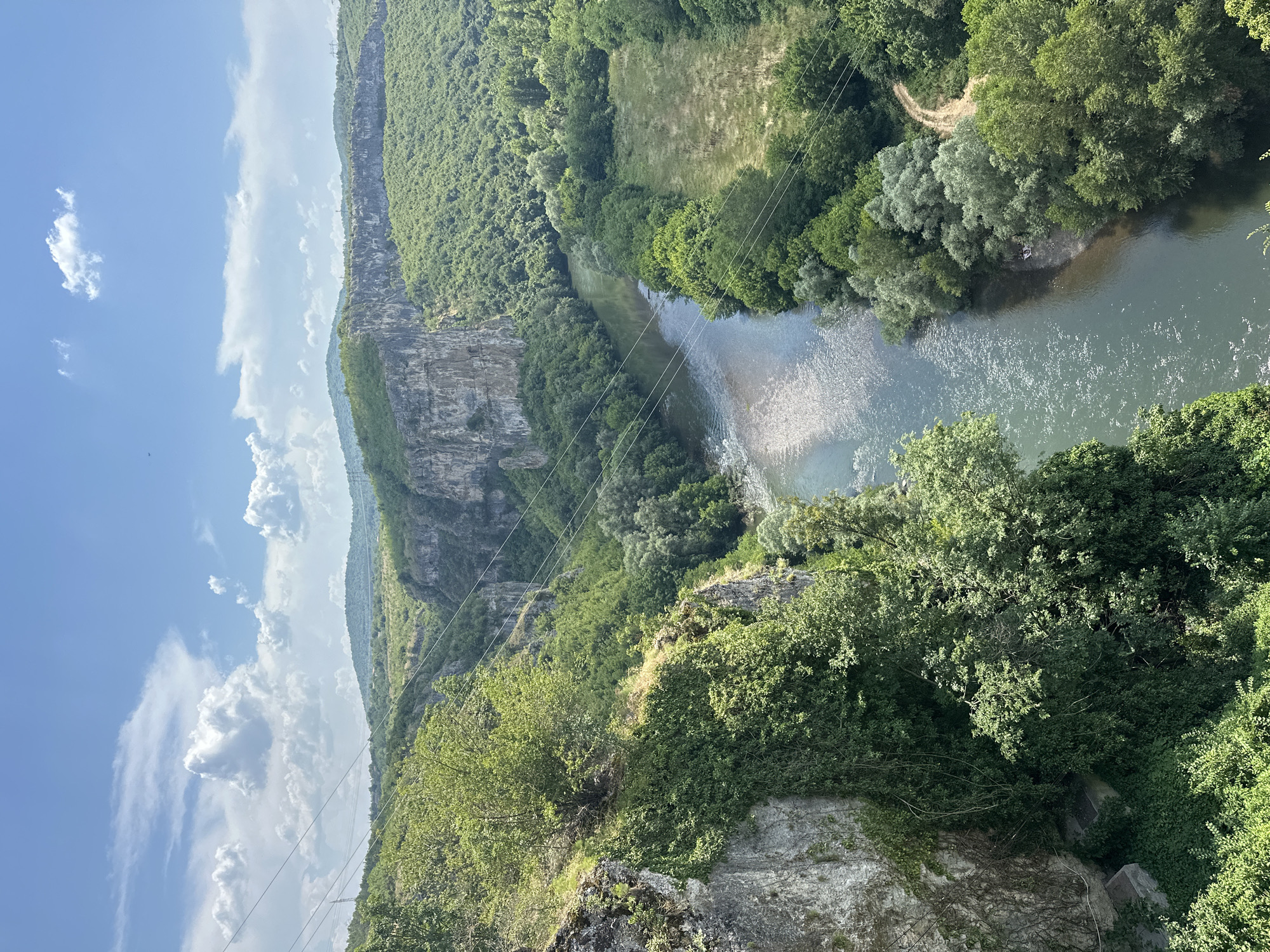 River gorge and damselfly detail, Karlukovo, Bulgaria