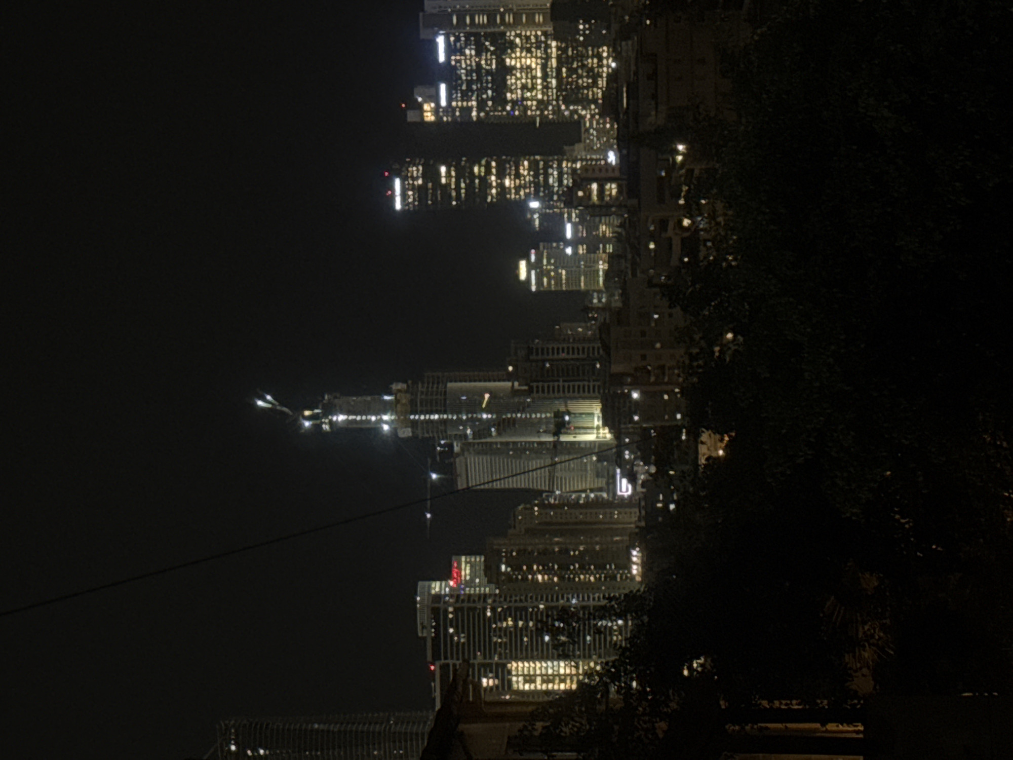 Nighttime Tel Aviv skyline photographed from Givatayim viewpoints