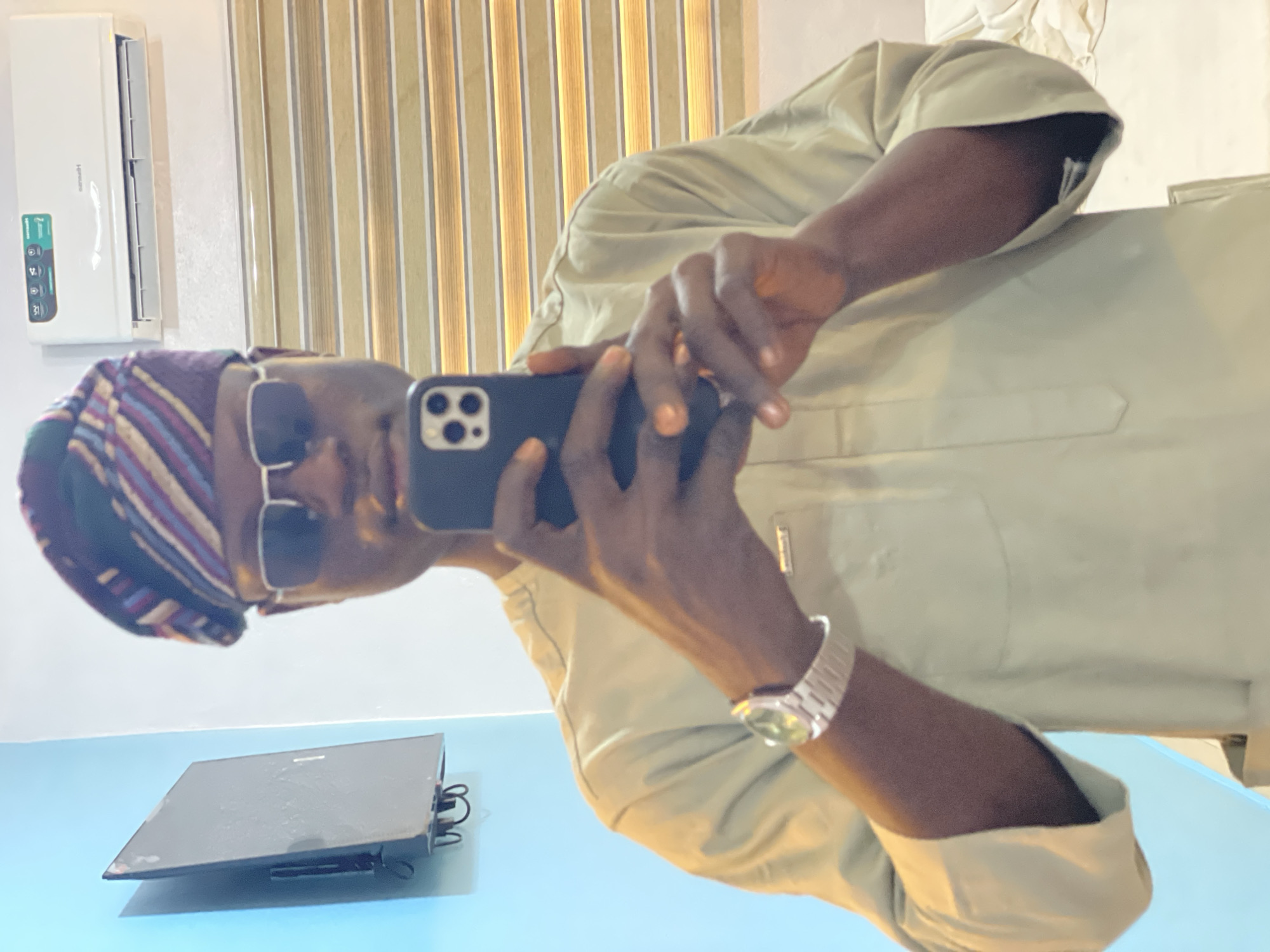 Man Takes Extended Selfie Session in Traditional Attire, Badagry