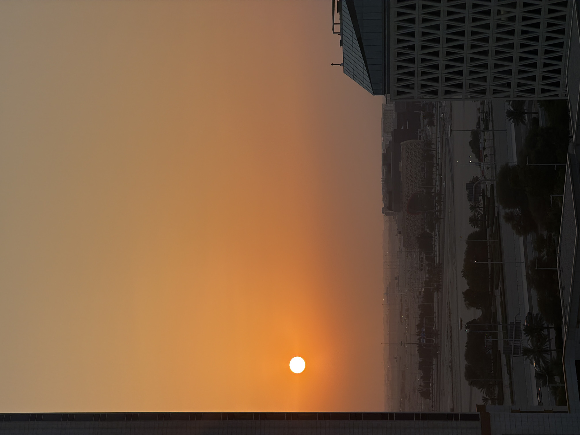 Lusail skyline at golden hour, multiple angles