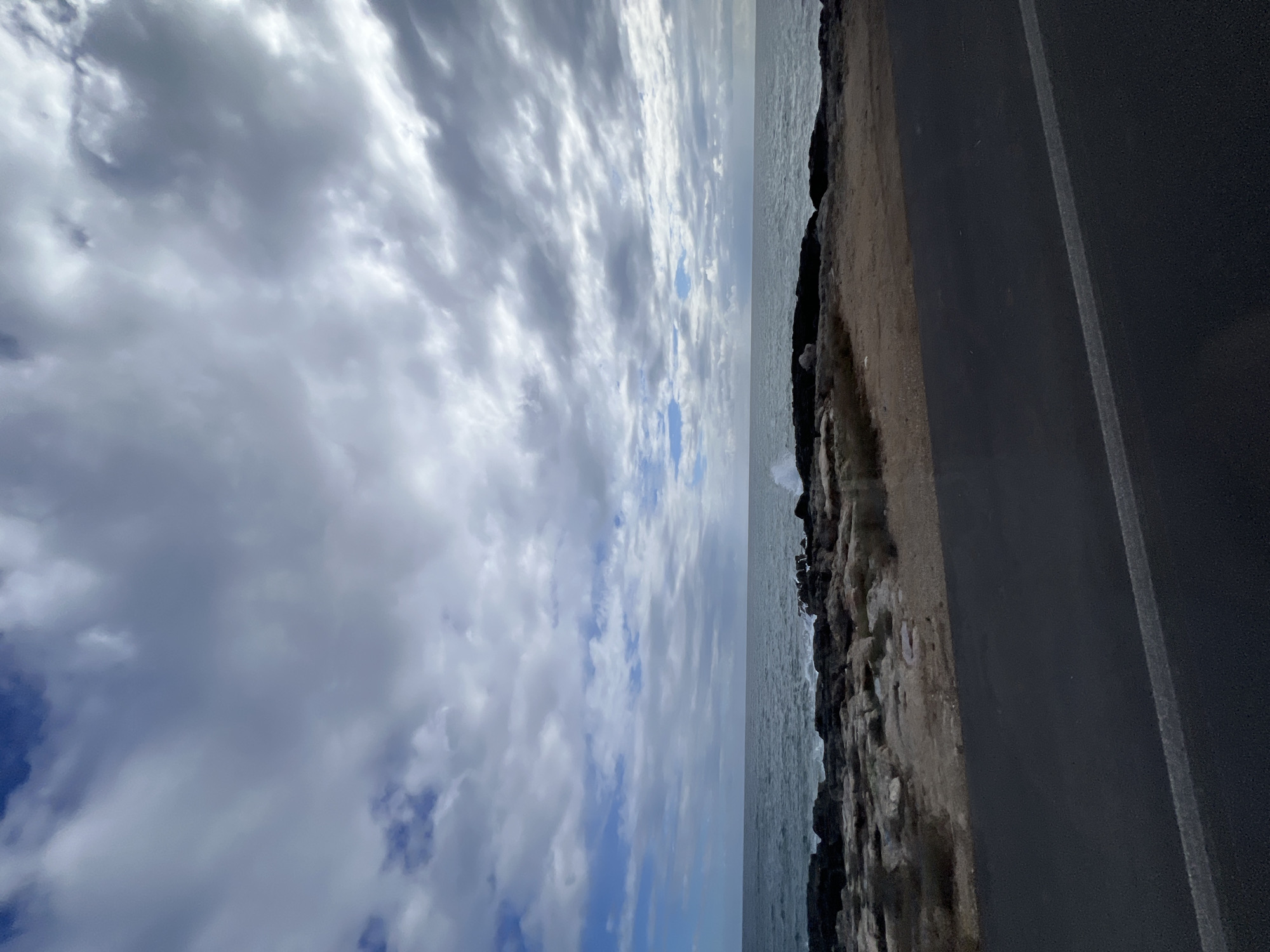 Morning coastal scenes captured along Bari waterfront road