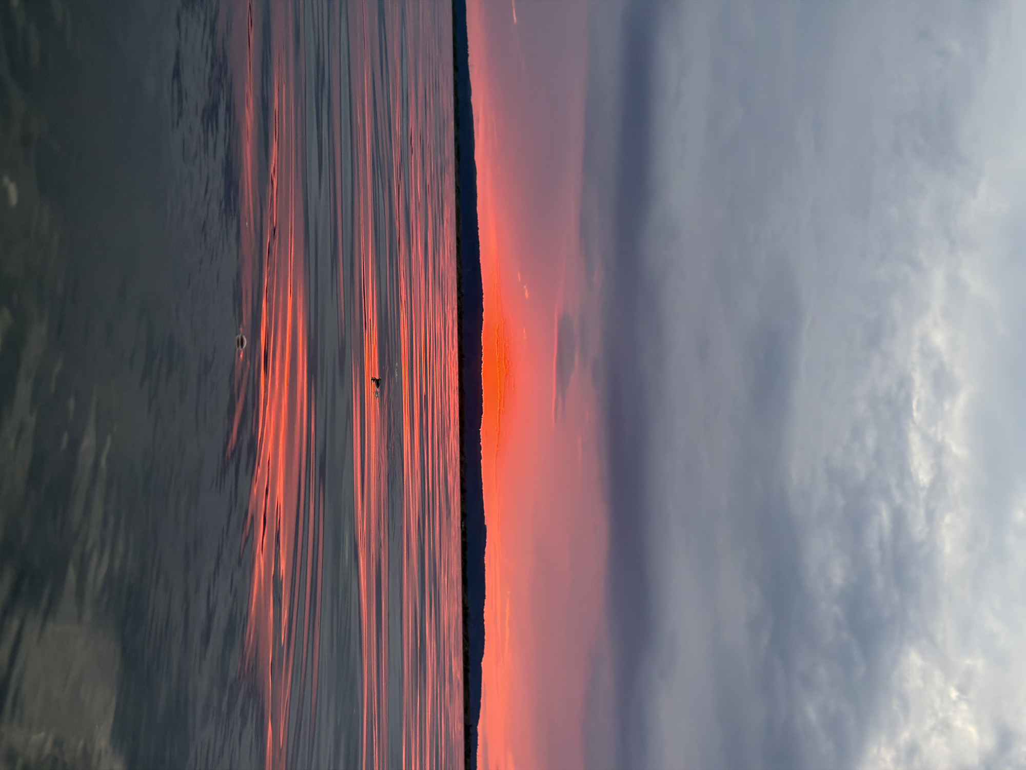 Sunset colors over the Kama River near Chaikovsky
