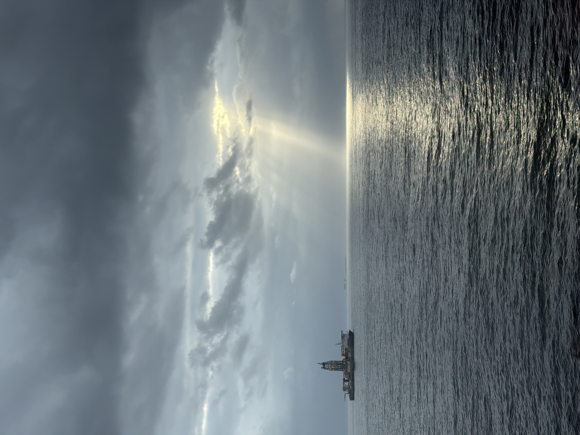 Dramatic storm clouds captured over Gulf waters