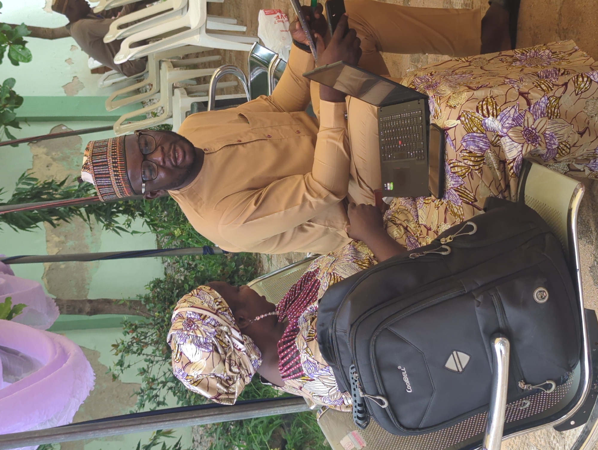 Traditional outdoor gathering and street life in Kaduna, Nigeria