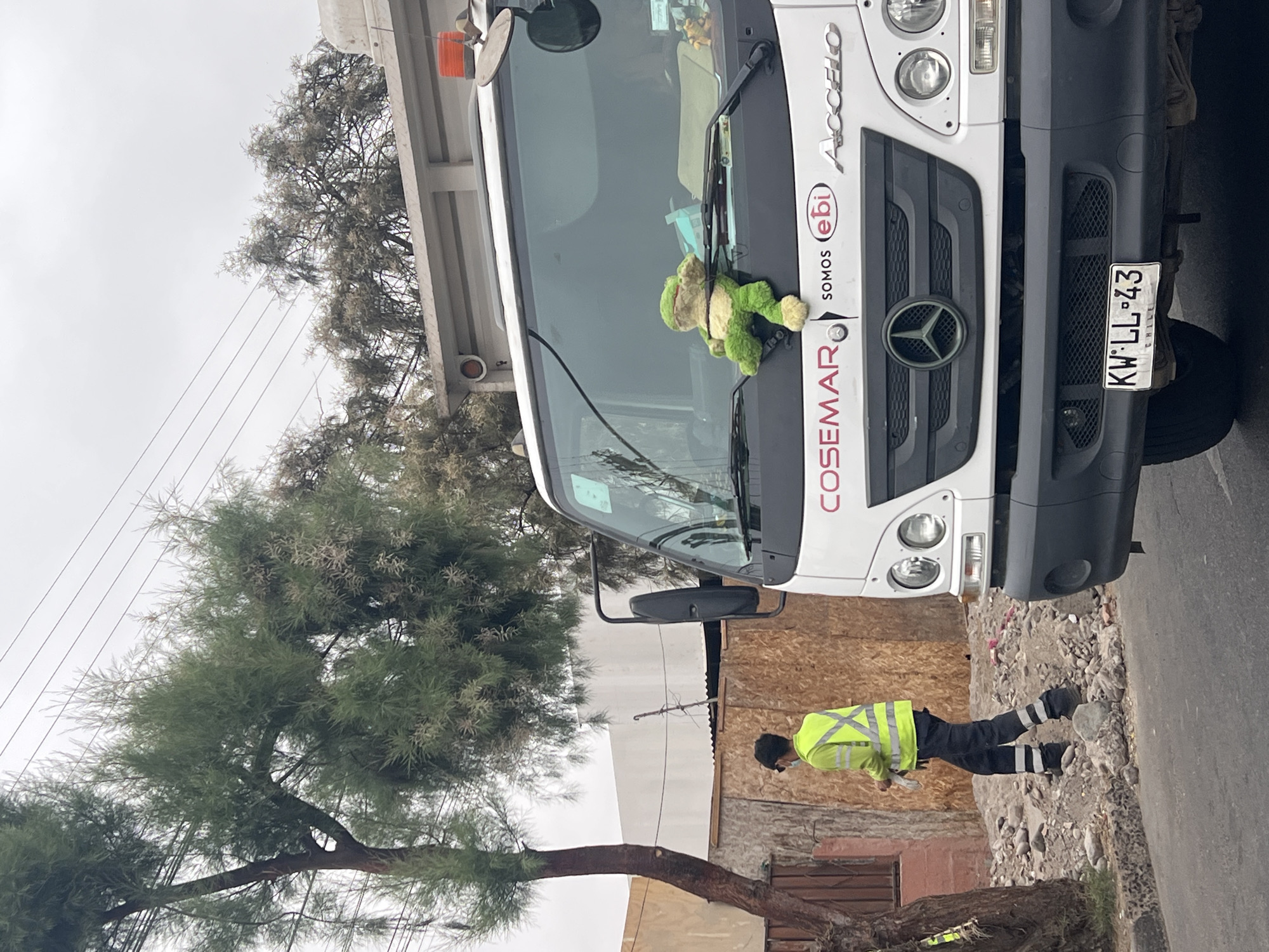 Utility trucks and ambulance spotted on Arica streets