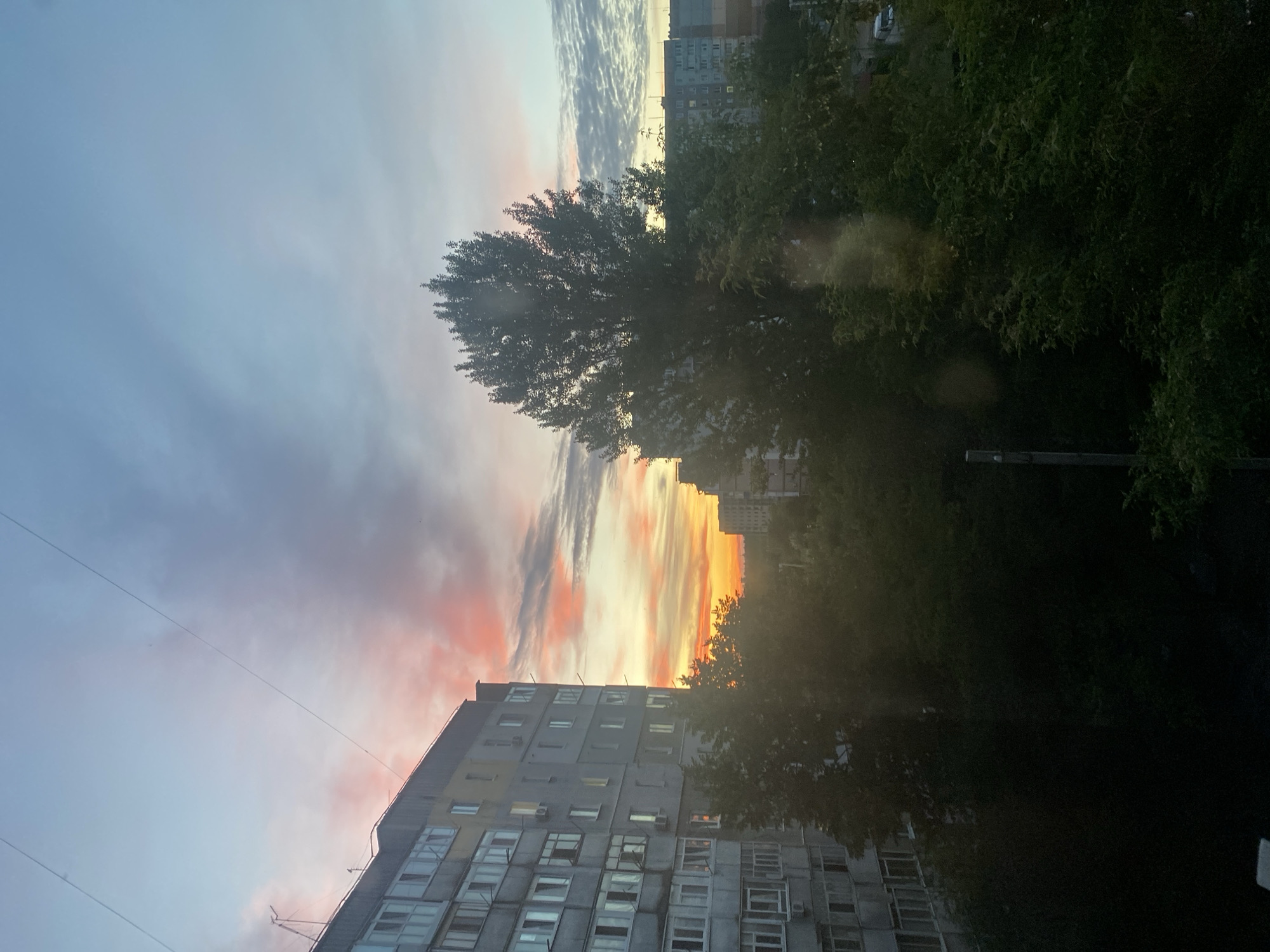 Evening sunset and daily life documented in Kropyvnytskyi