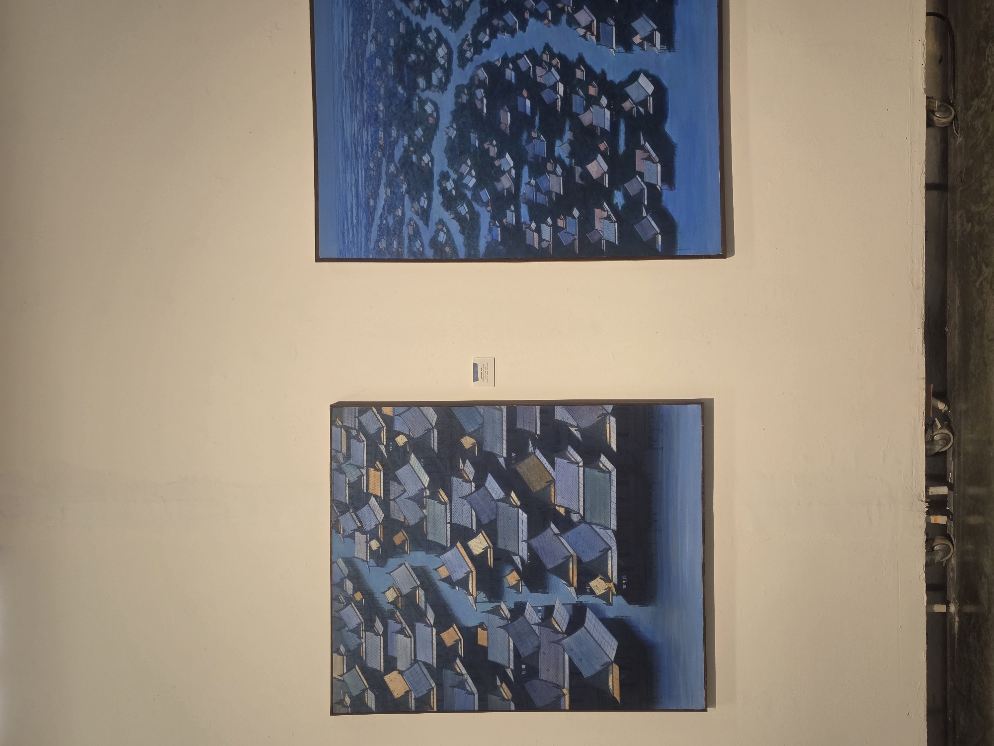 Art exhibition documentation captured in Bangkok gallery space