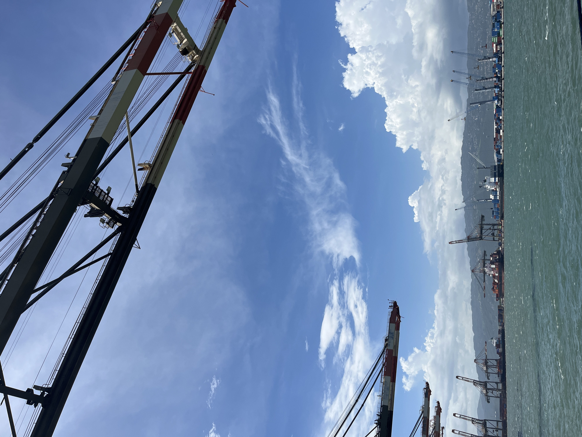 Port operations documented during evening hours May 2026